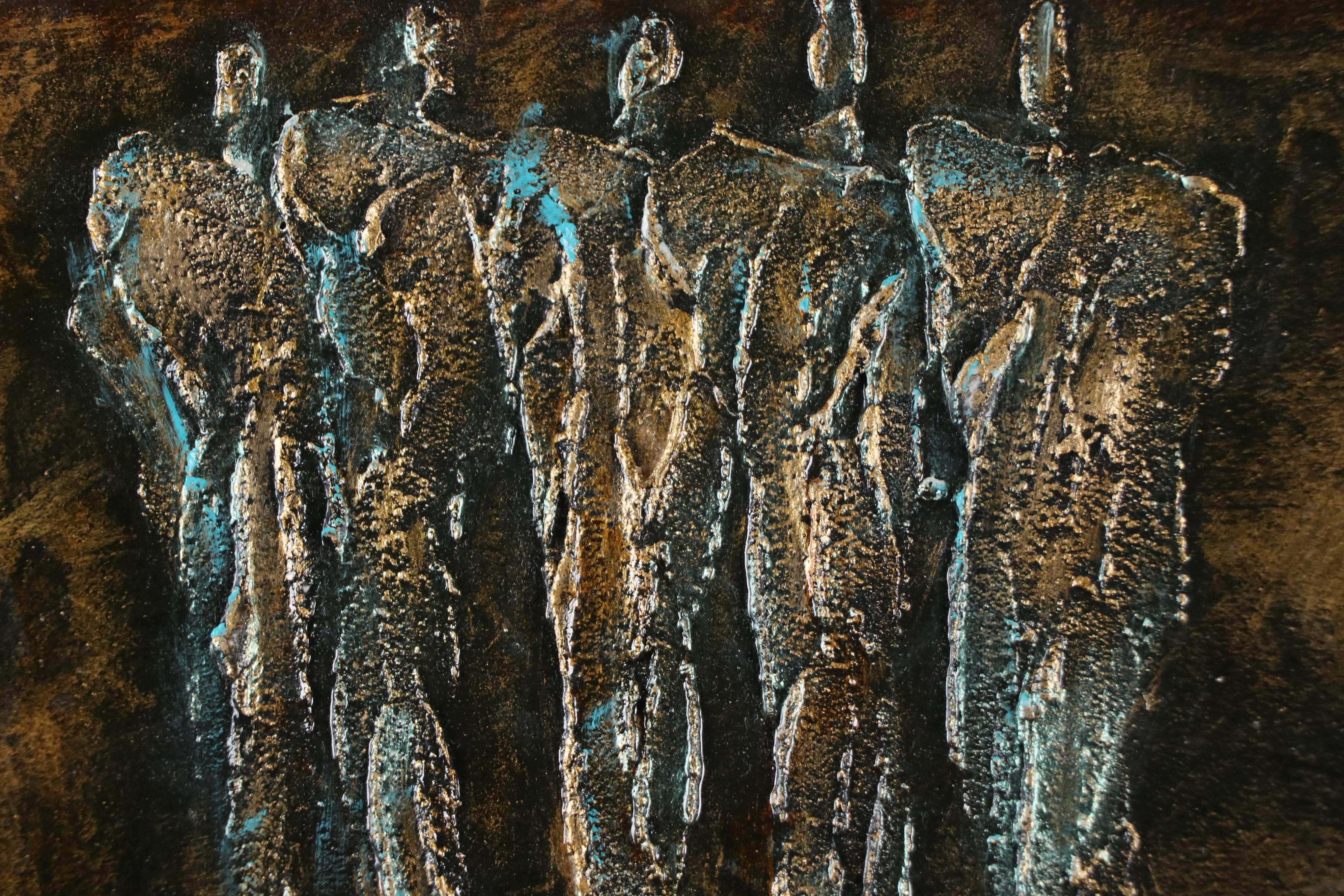 Irina Russkol Abstract Mixed Media Figure Paintings