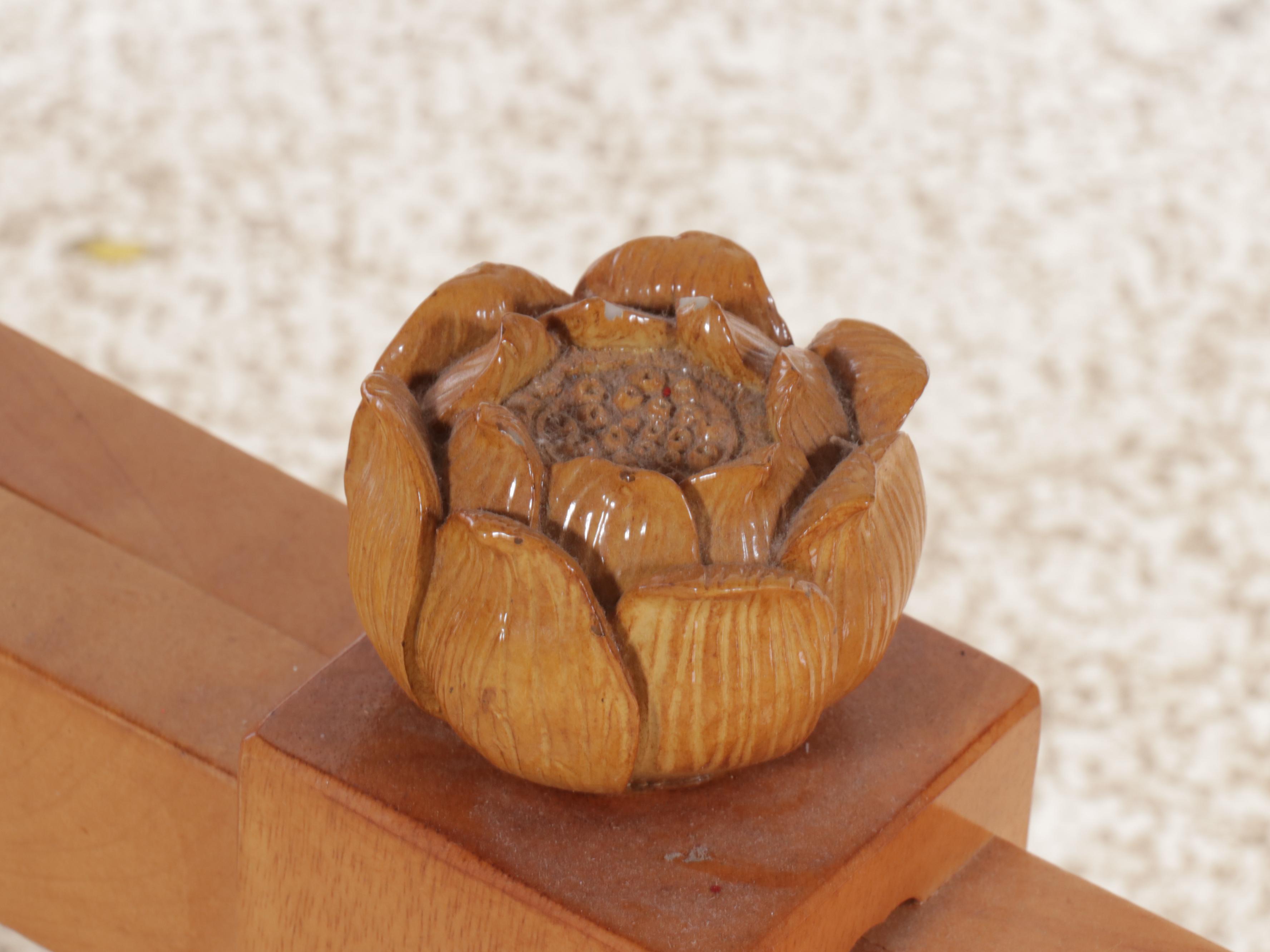 Victorian Style Pink Marble Top Carved Wood Console Table, 20th Century