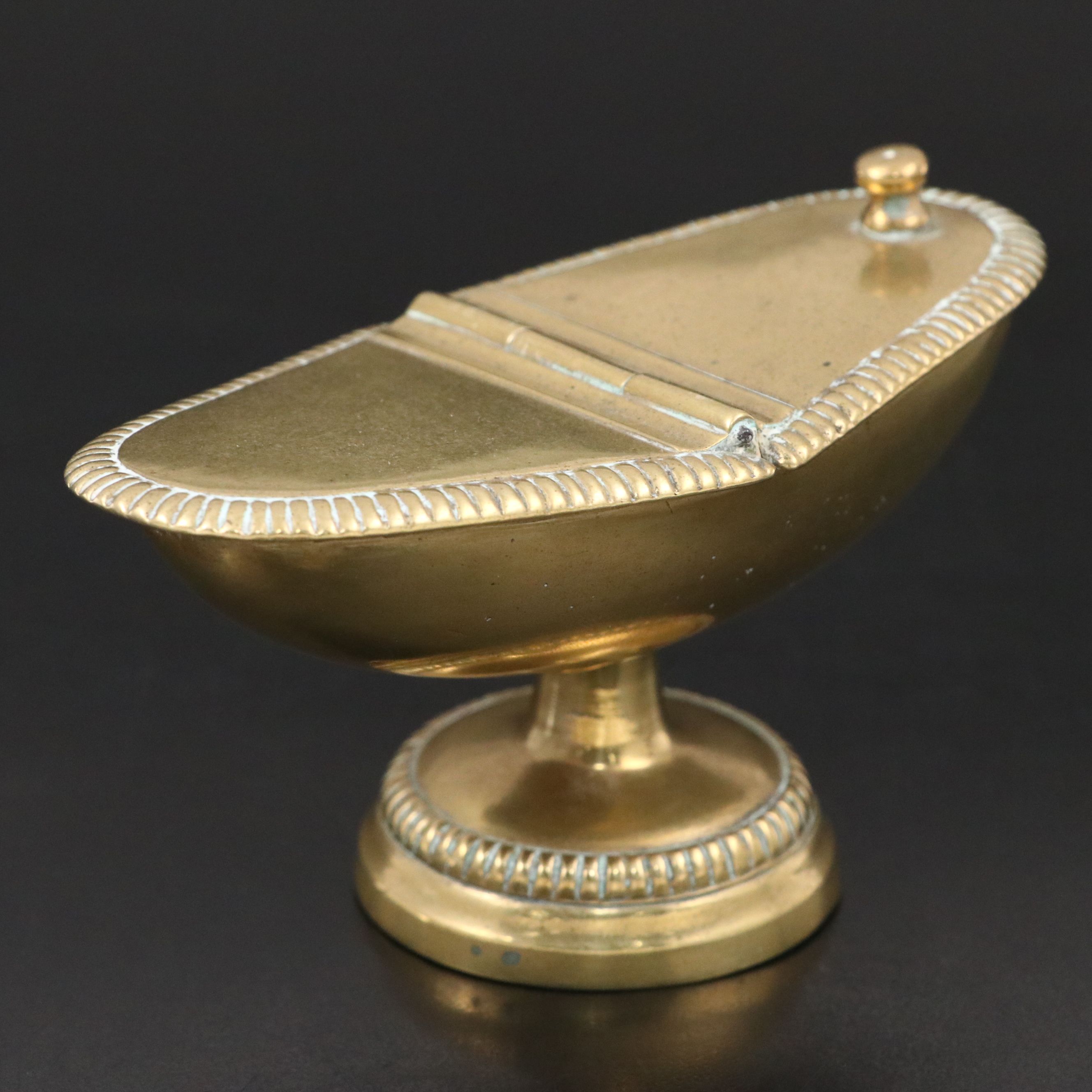 French Brass Church Shuttle Censer, 18th to 19th Century