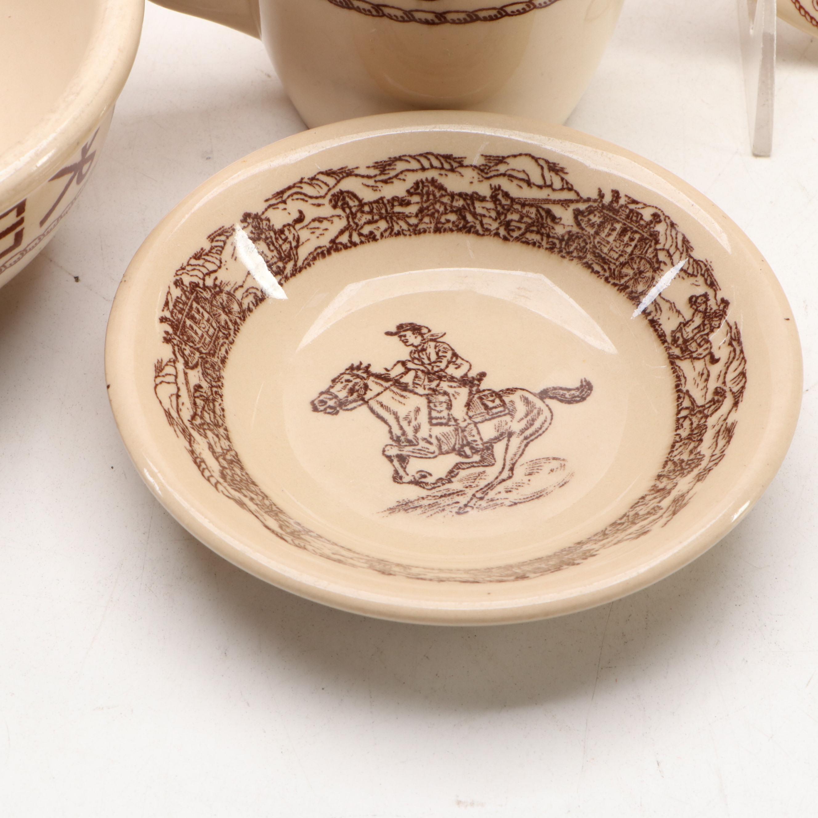 Wallace "Little Buckaroo" with Other Western-Themed Ceramic Dinnerware