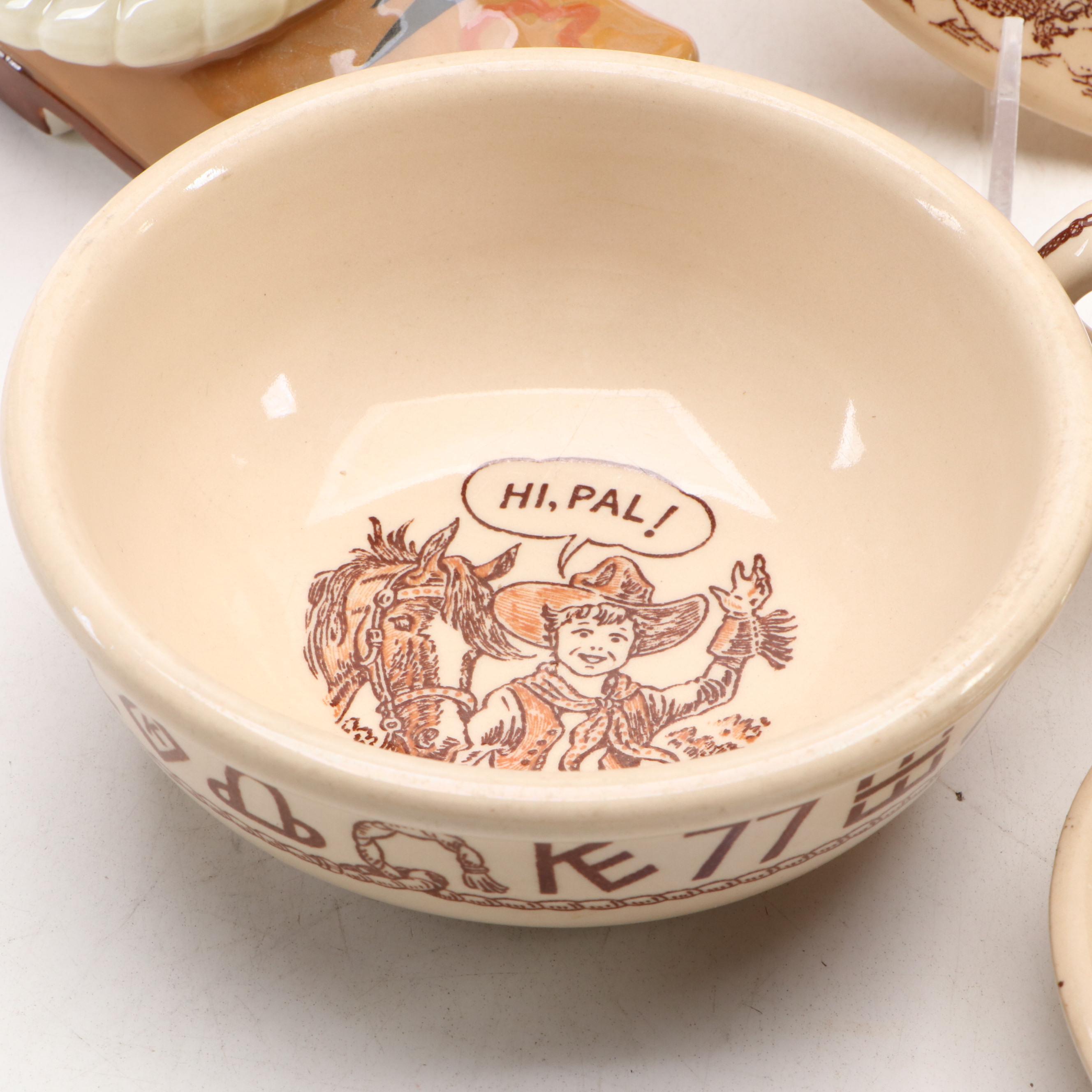 Wallace "Little Buckaroo" with Other Western-Themed Ceramic Dinnerware