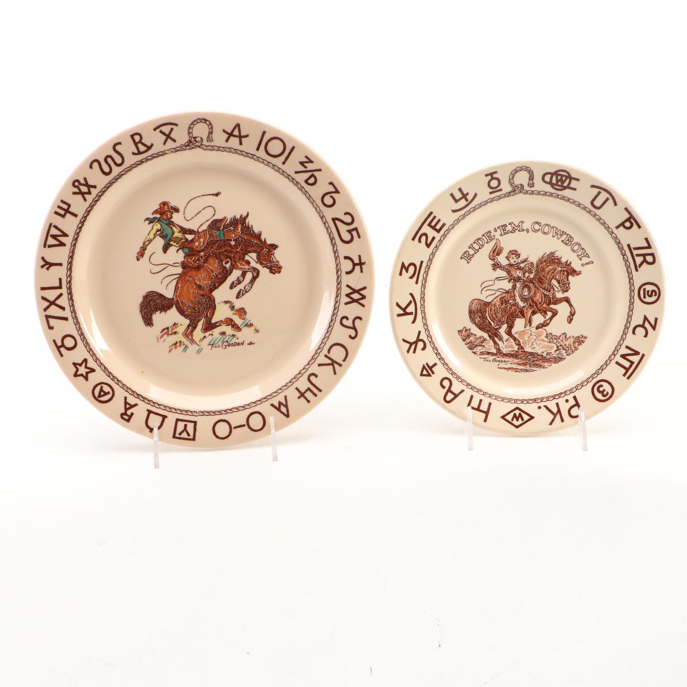 Wallace "Little Buckaroo" with Other Western-Themed Ceramic Dinnerware