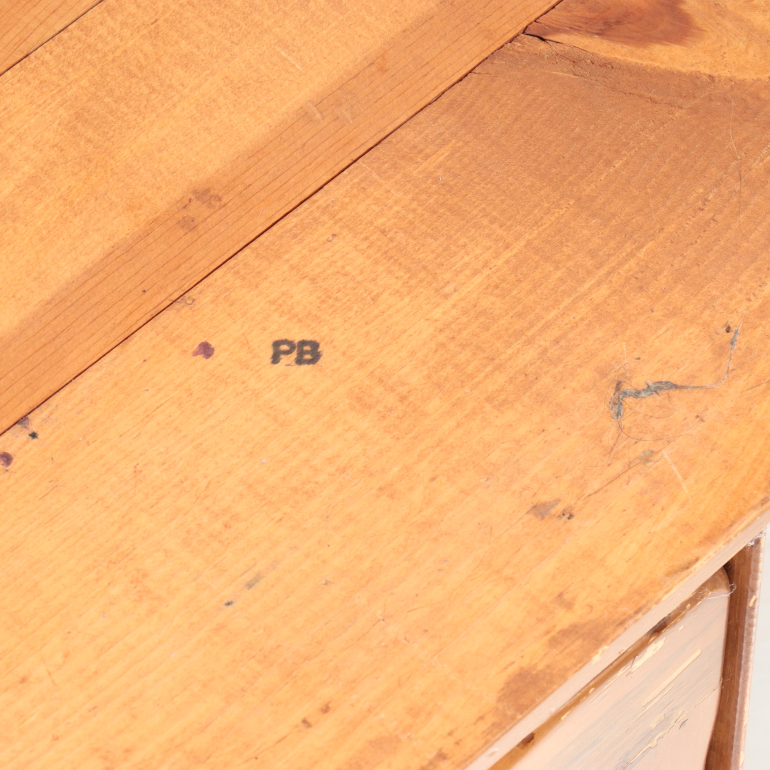 Pine Wall-Mount Corner Cabinet, 20th Century