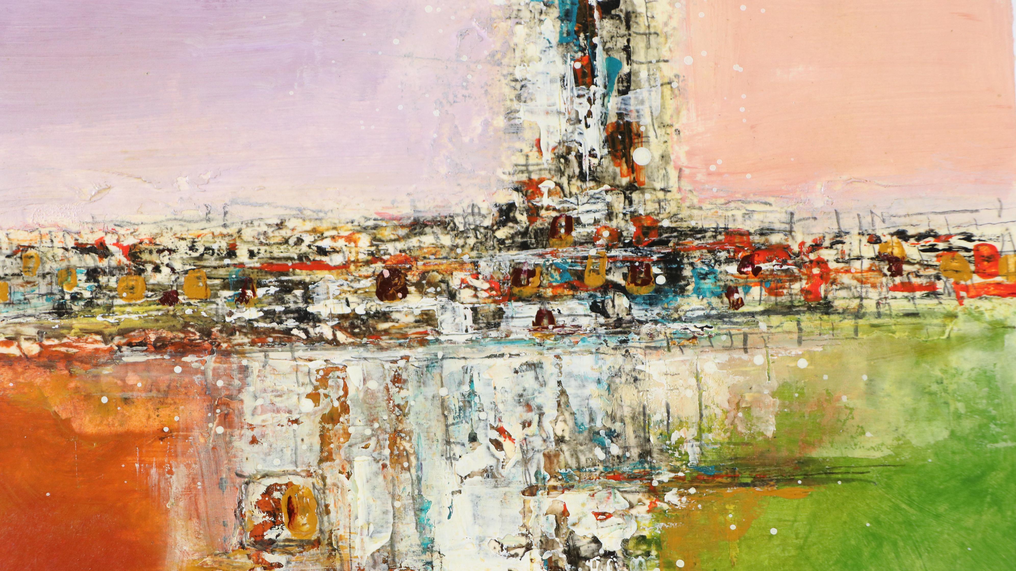 Dennis Levine Abstract Mixed Media Painting