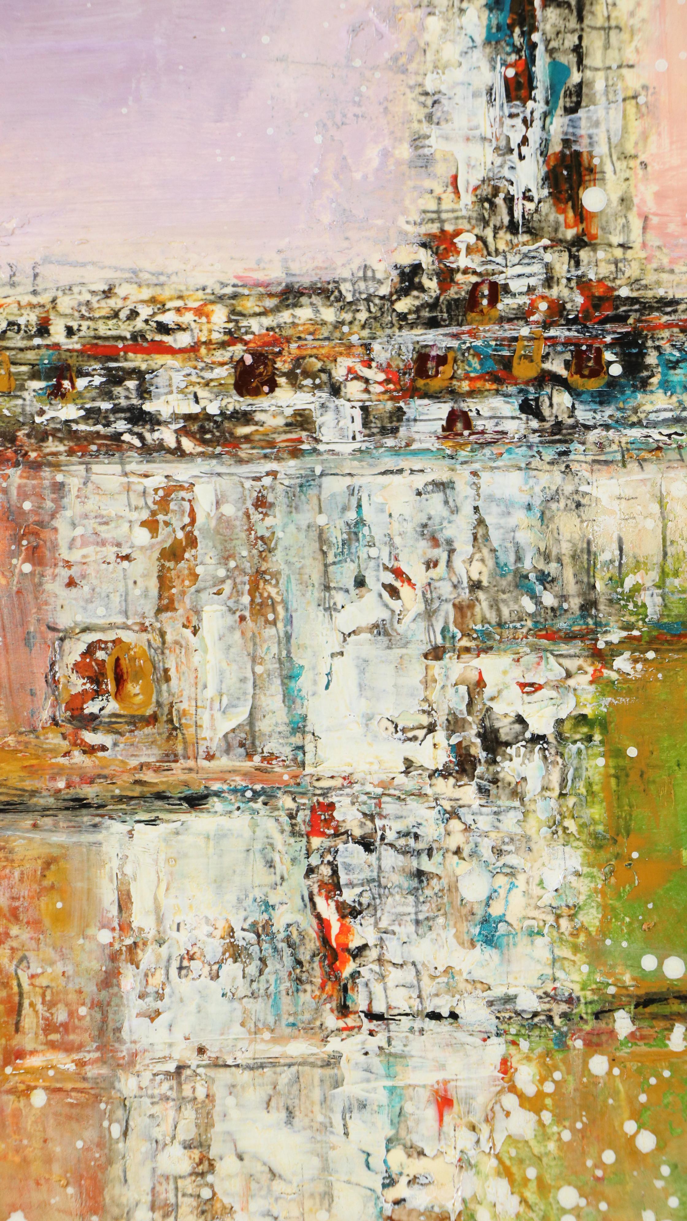 Dennis Levine Abstract Mixed Media Painting