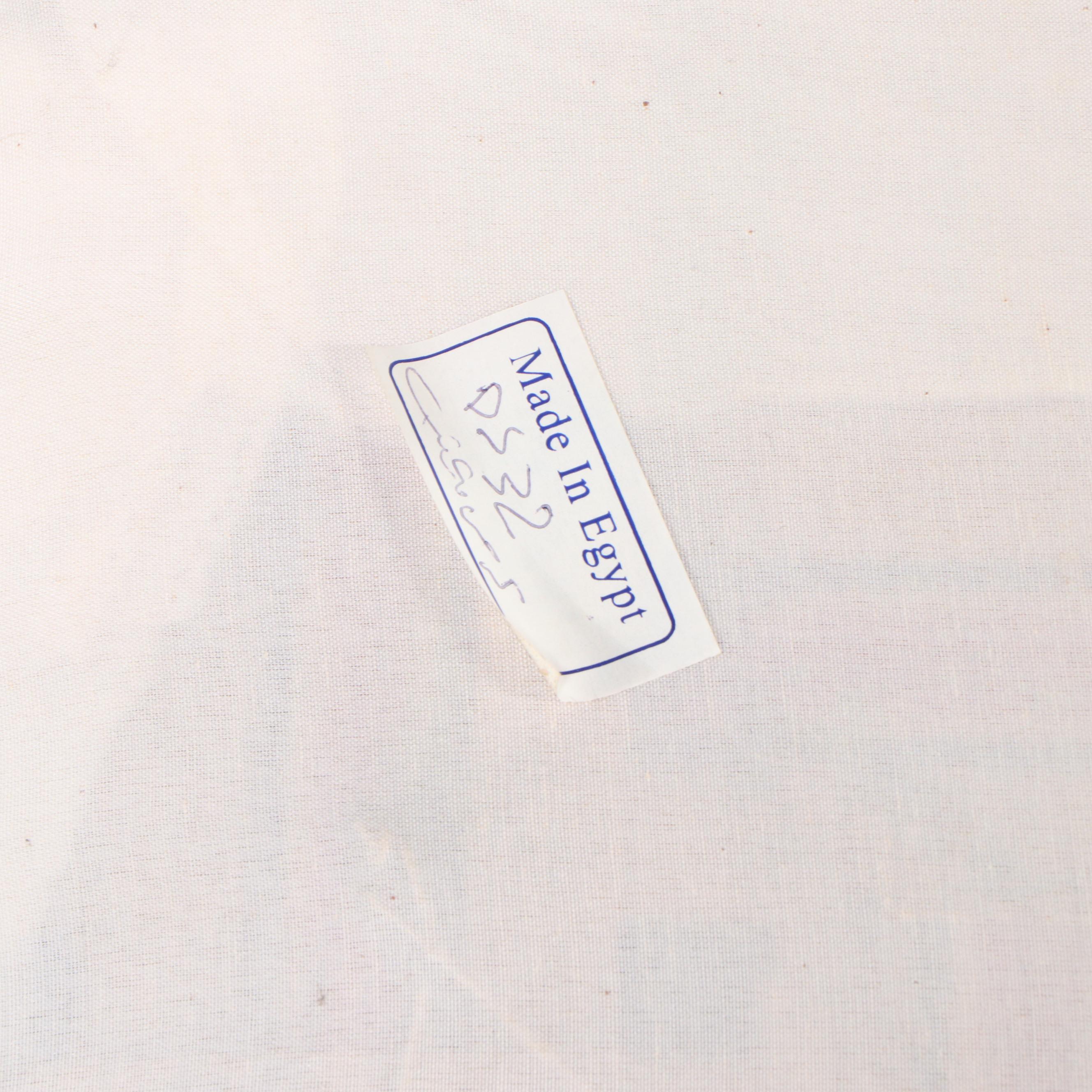 Empire Style Brass Mount Button-Tufted Faux Leather and Wood Armchair