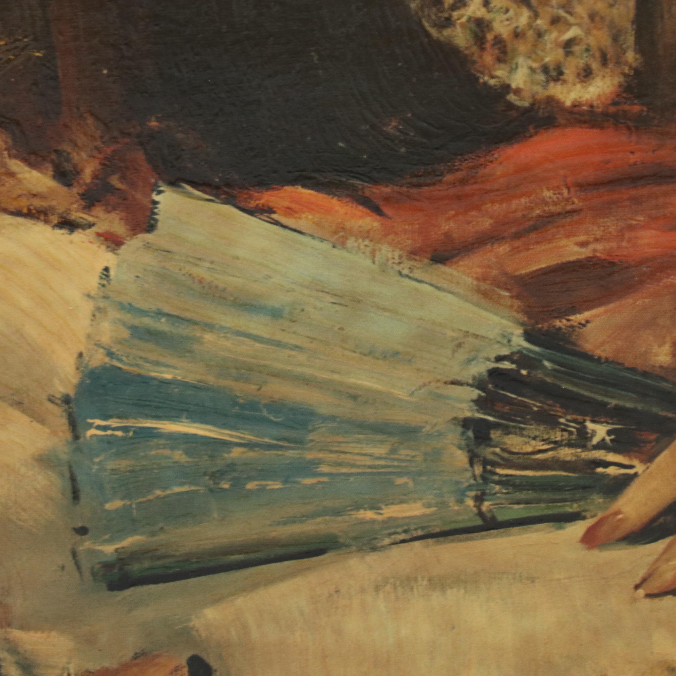 After Rico Tomaso Textured Offset Lithograph "Carmelita"