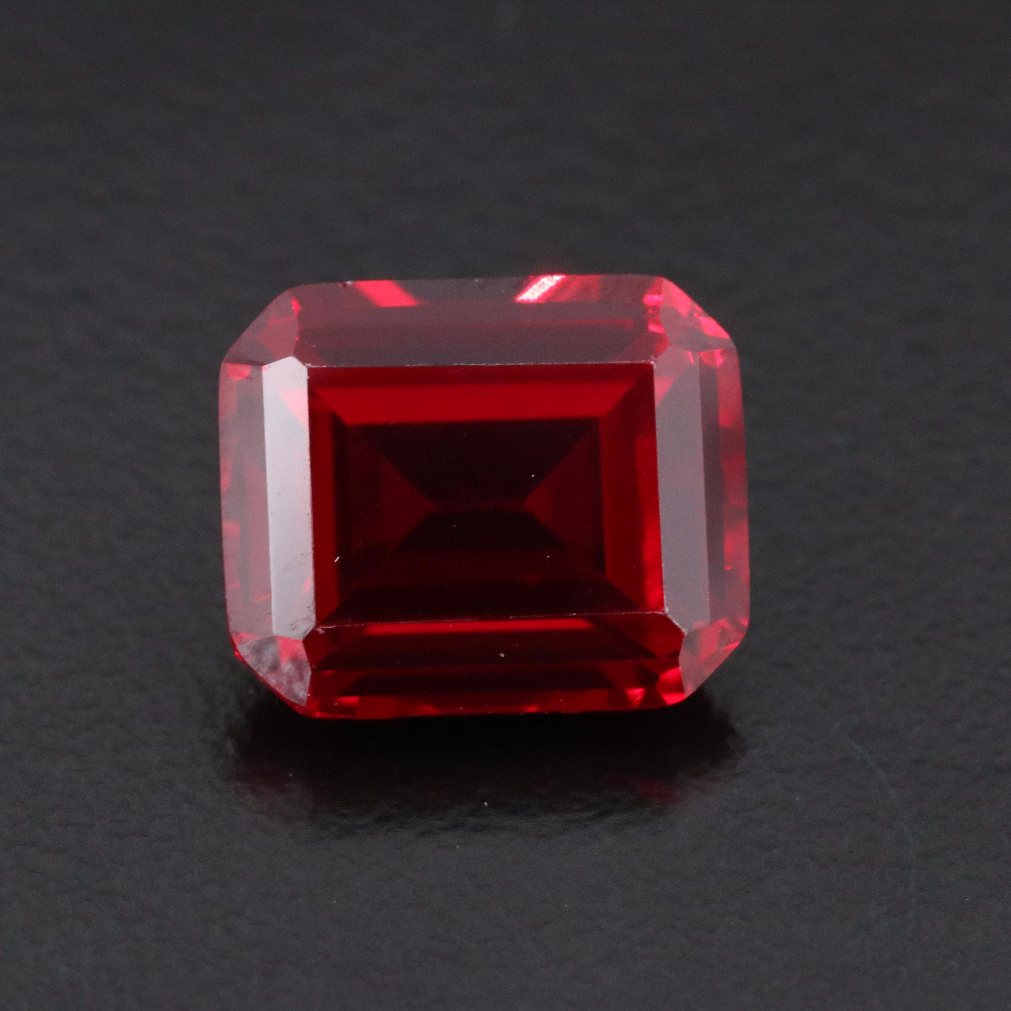 Loose 8.37 CT Lab Grown Ruby