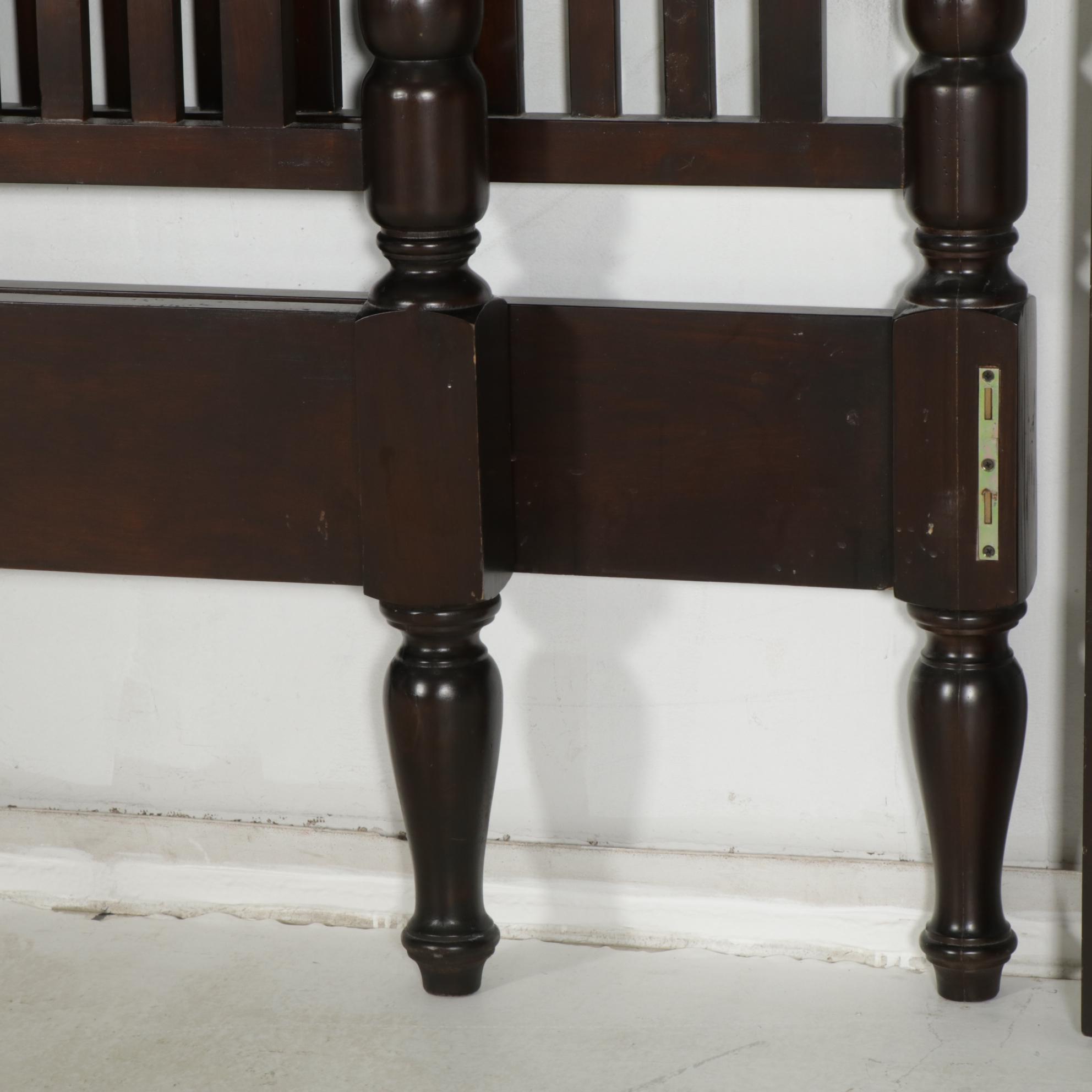 Arhaus Furniture Four-Poster Walnut Bed