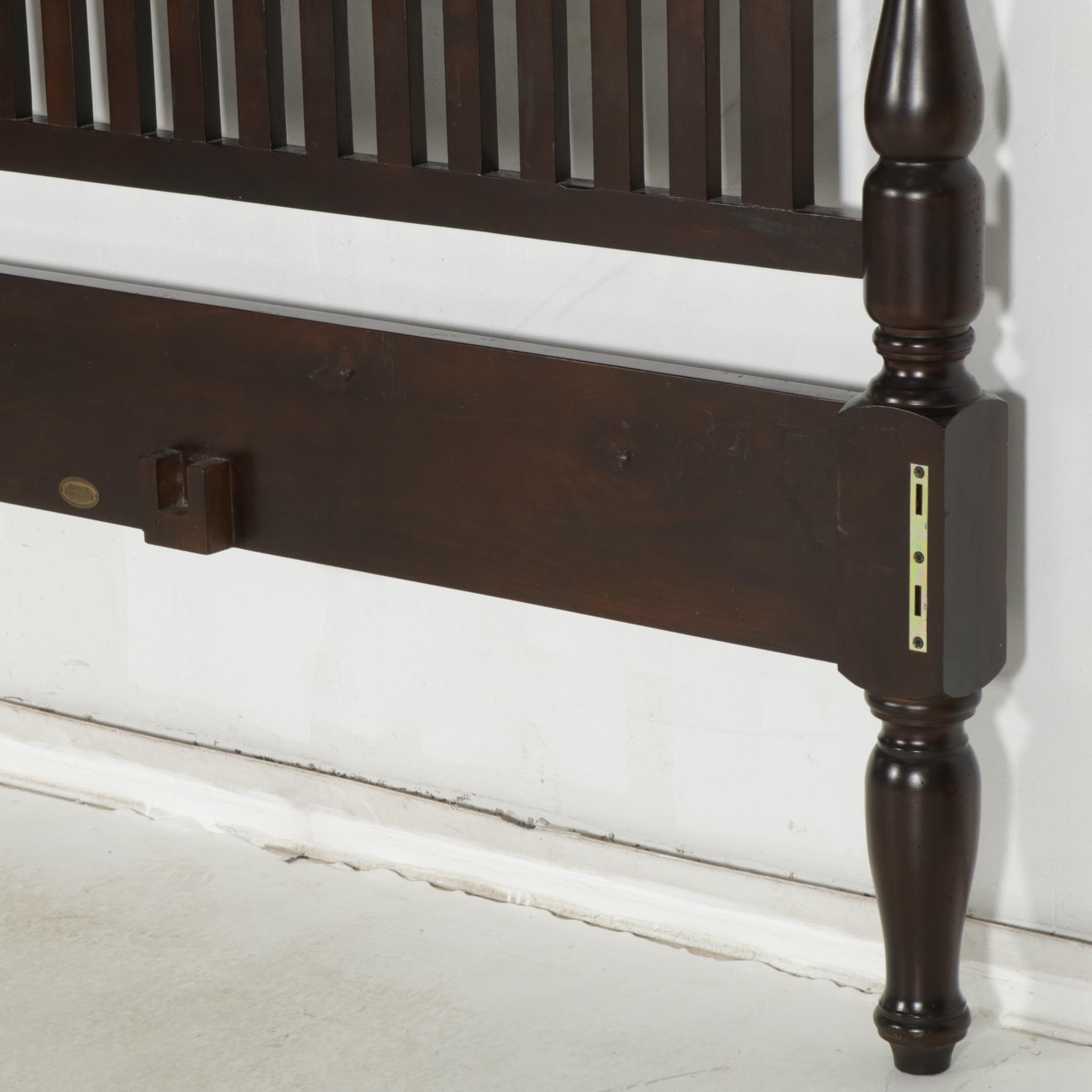 Arhaus Furniture Four-Poster Walnut Bed