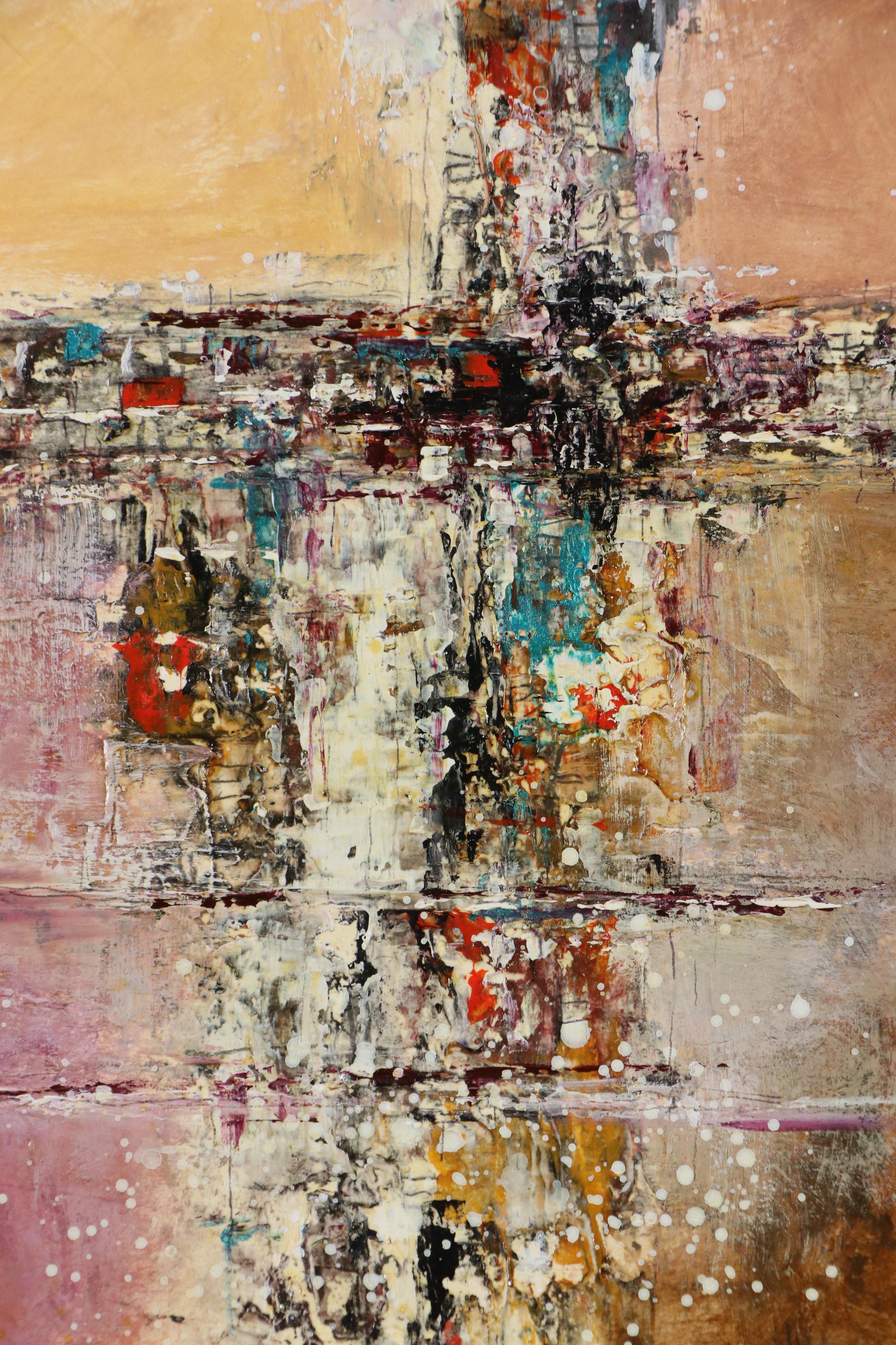 Dennis Levine Abstract Mixed Media Painting