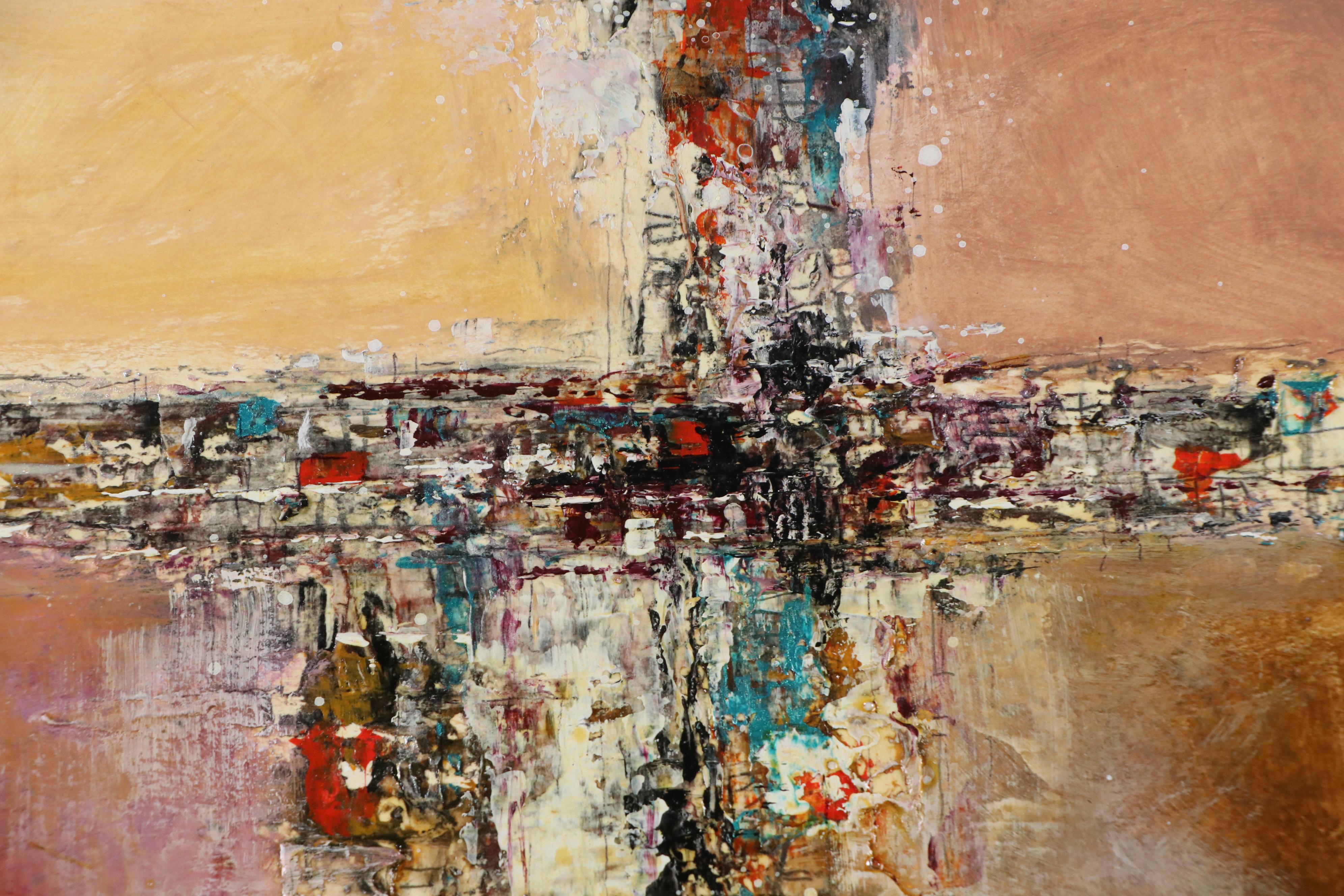 Dennis Levine Abstract Mixed Media Painting