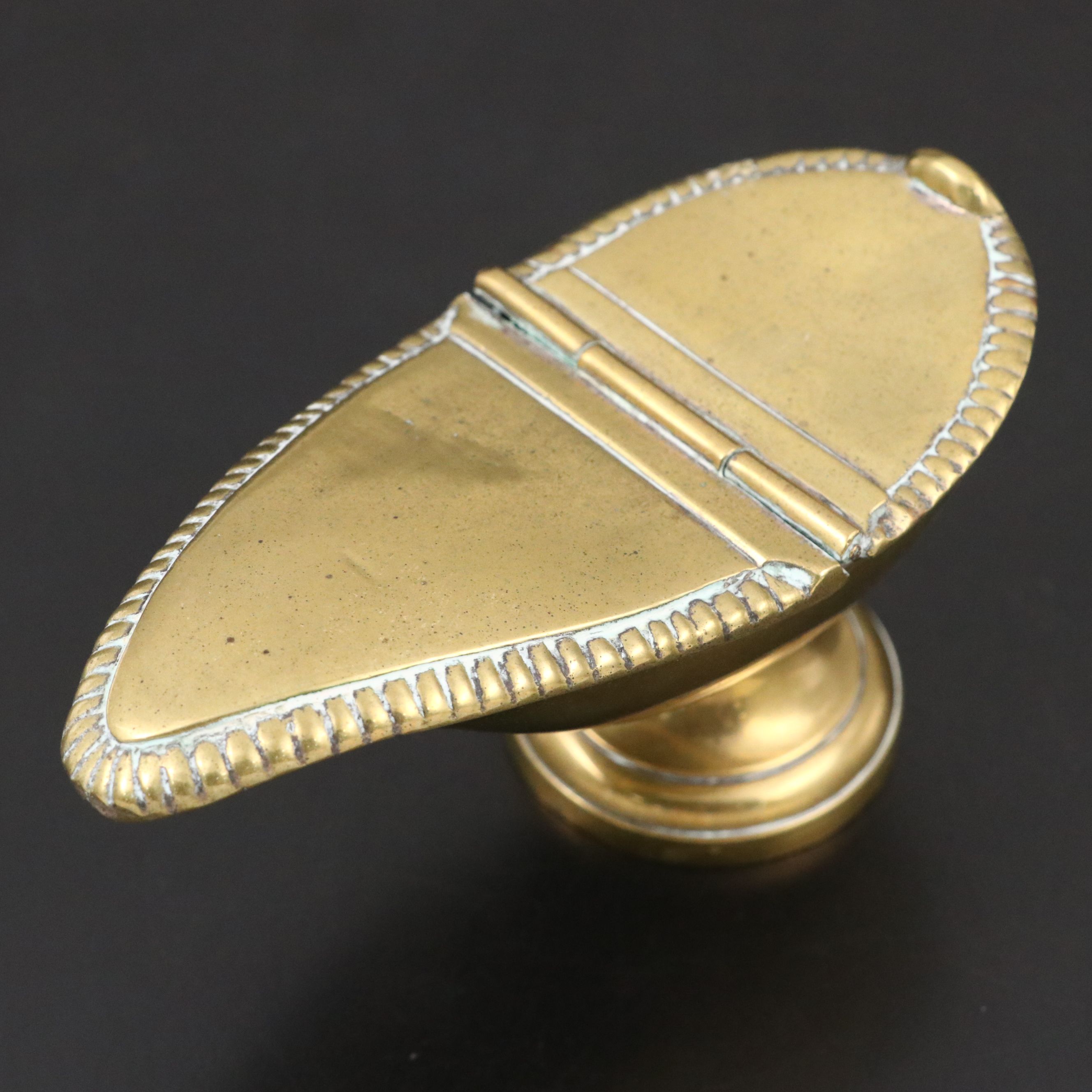 French Brass Church Shuttle Censer, 18th/19th Century