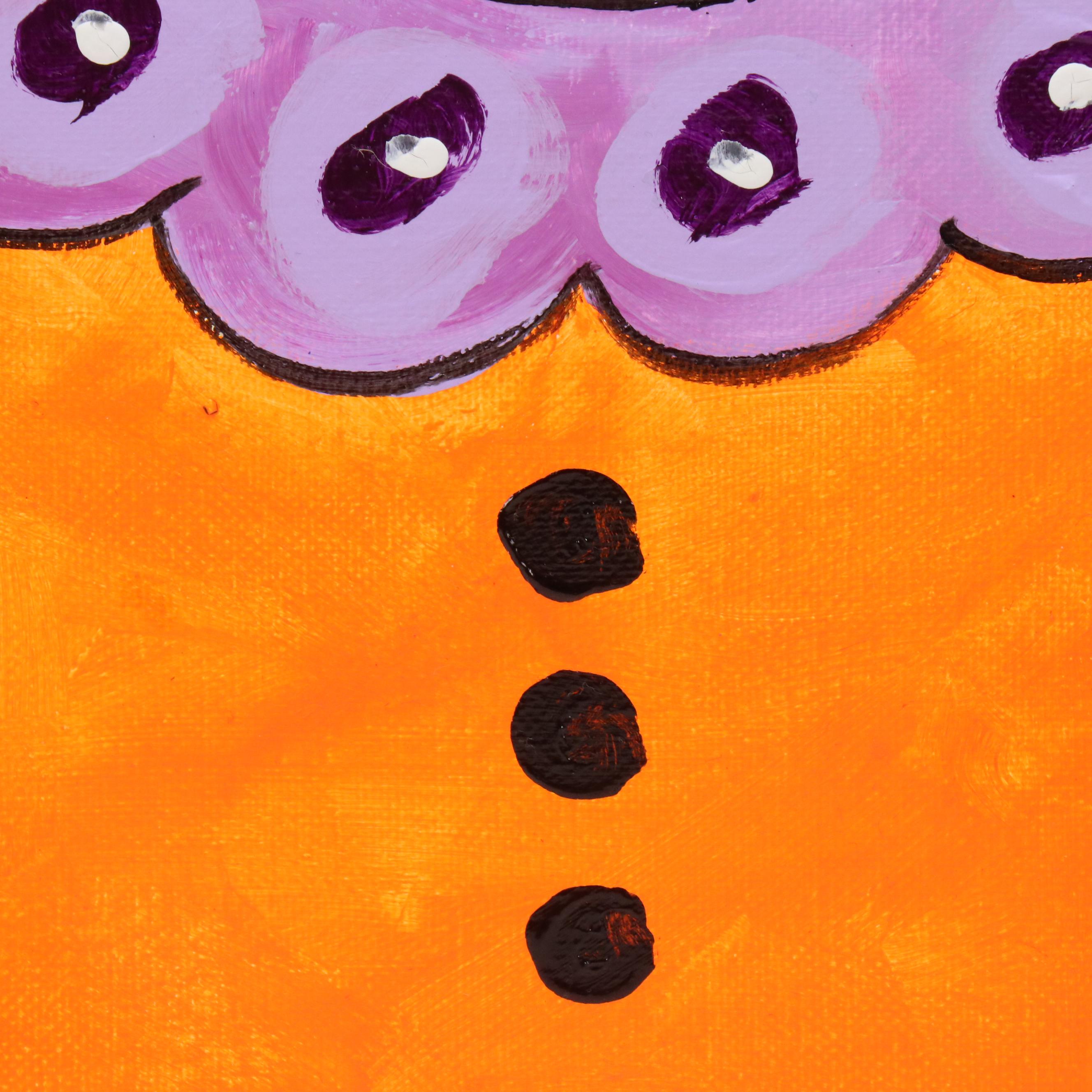 Milagros Pongo Stylized Mixed Media Portrait of Frida Kahlo "Matilde"