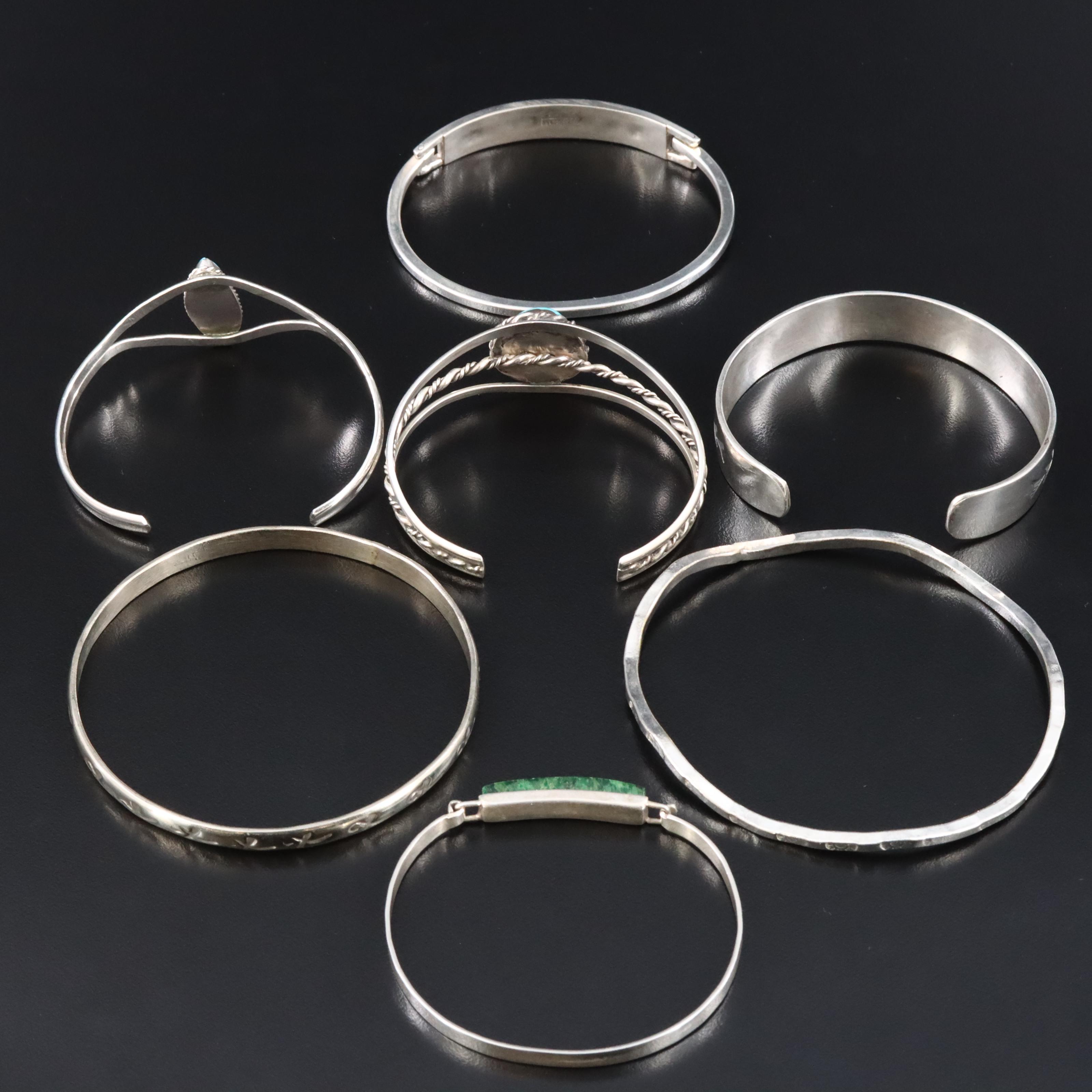 Bracelet Collection Including Mexican, Southwestern and Sterling