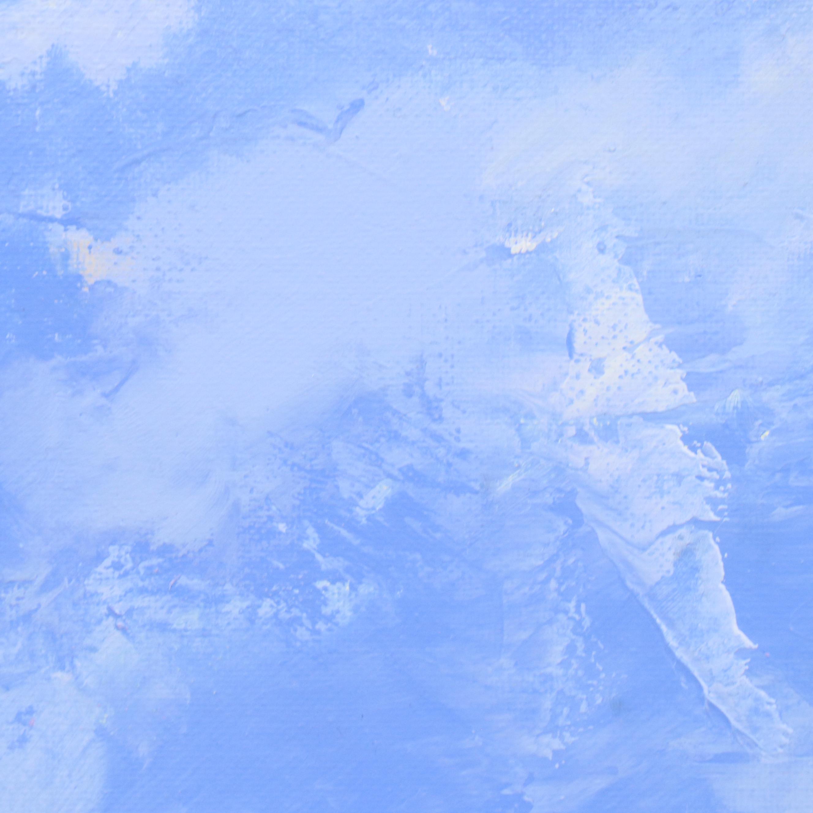 Milagros Pongo Stylized Landscape Mixed Media Painting "The Island," 2024