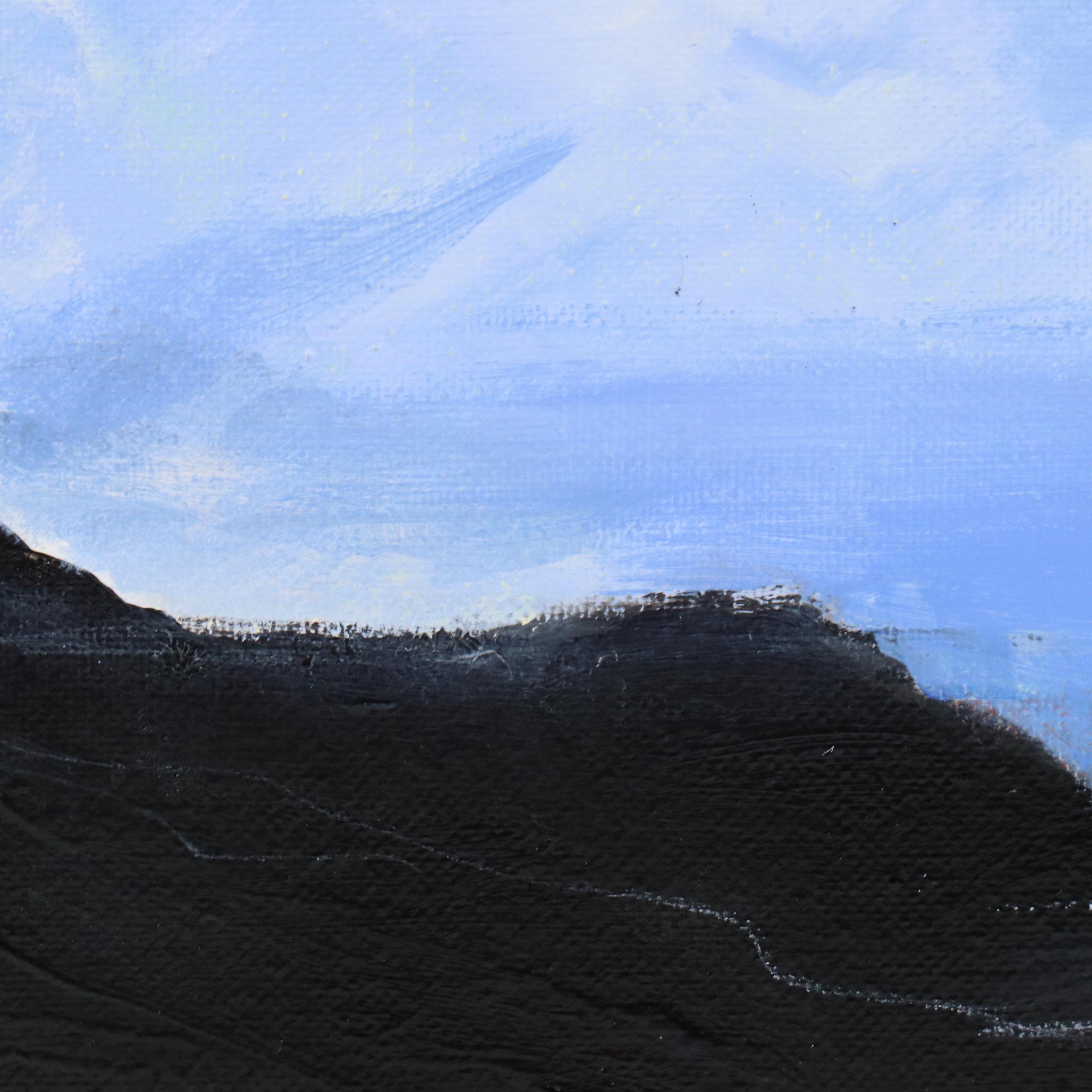 Milagros Pongo Stylized Landscape Mixed Media Painting "The Island," 2024