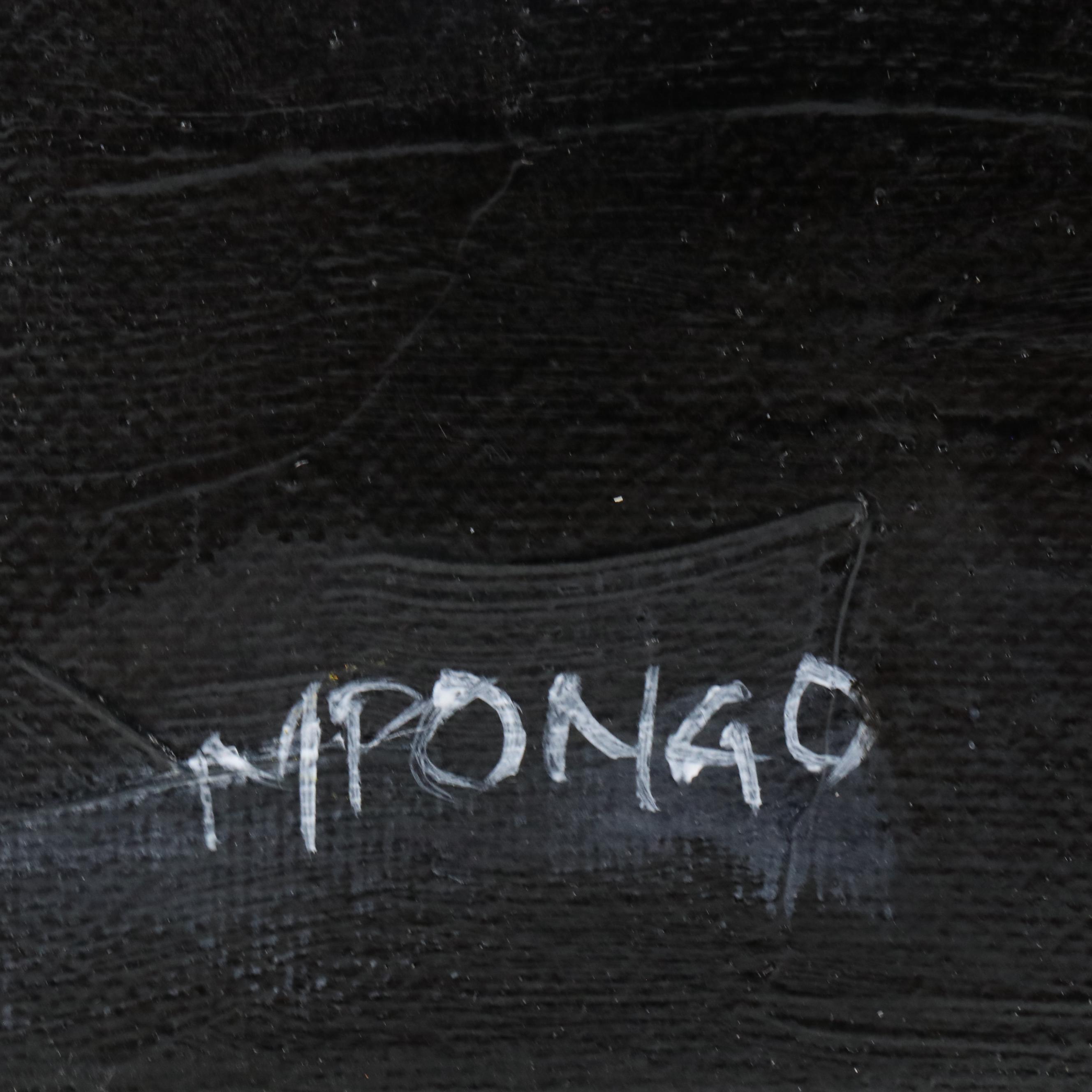 Milagros Pongo Stylized Landscape Mixed Media Painting "The Island," 2024