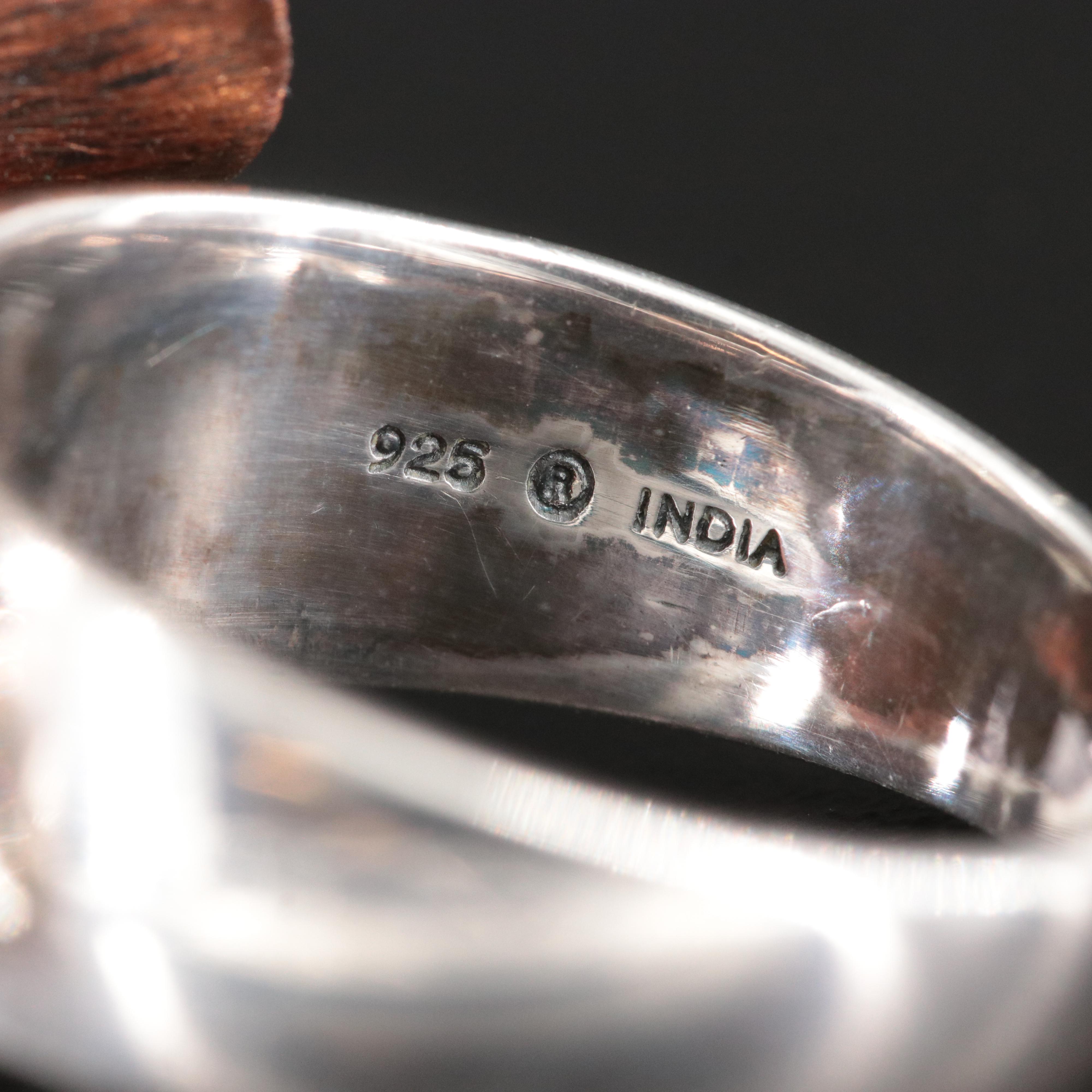 Silpada Modernist Sterling Tri Color Disc Ring