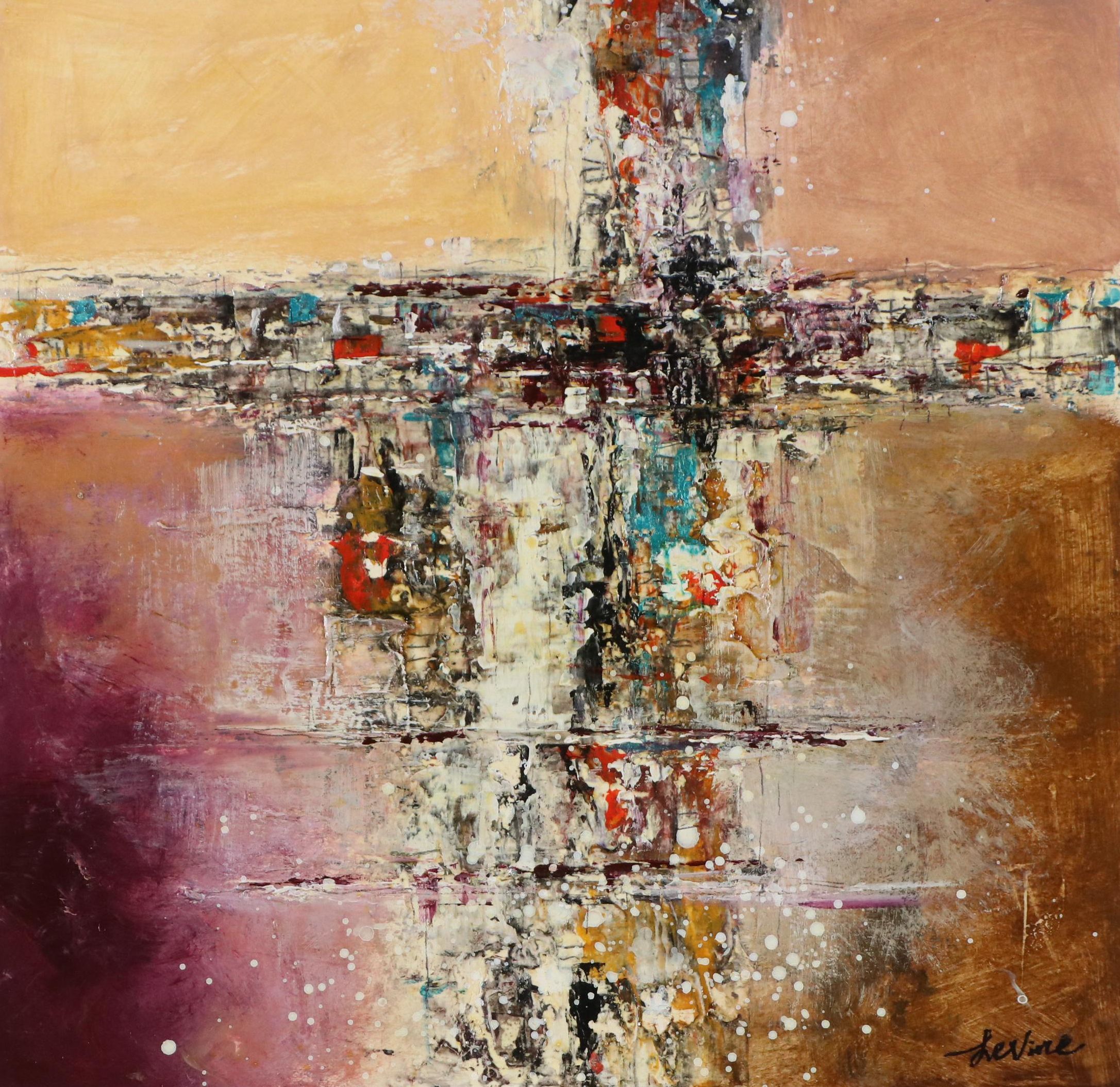 Dennis Levine Abstract Mixed Media Painting