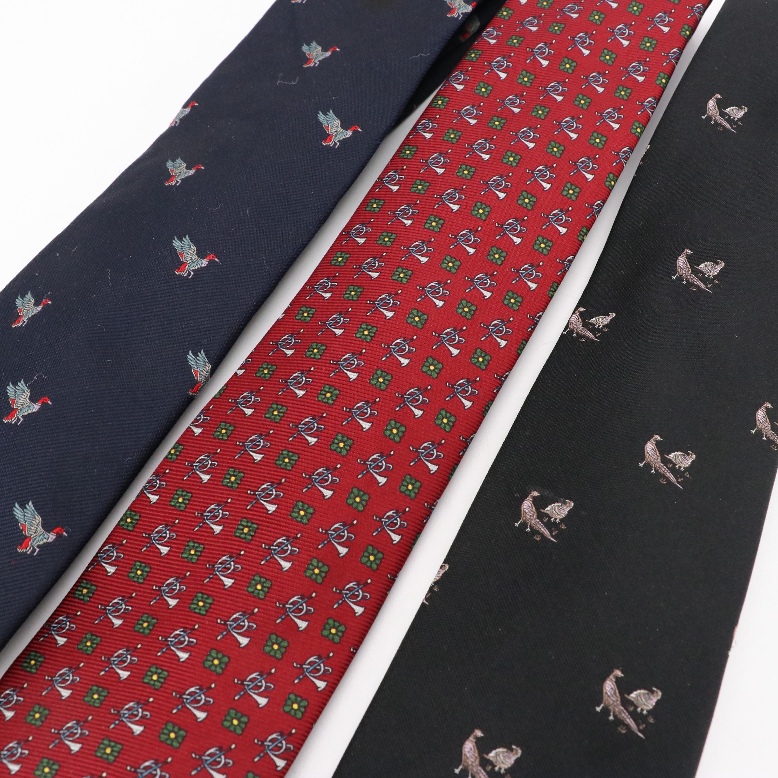 Vintage Patterned Neckties Featuring Polo by Ralph Lauren, Brooks Brothers, More