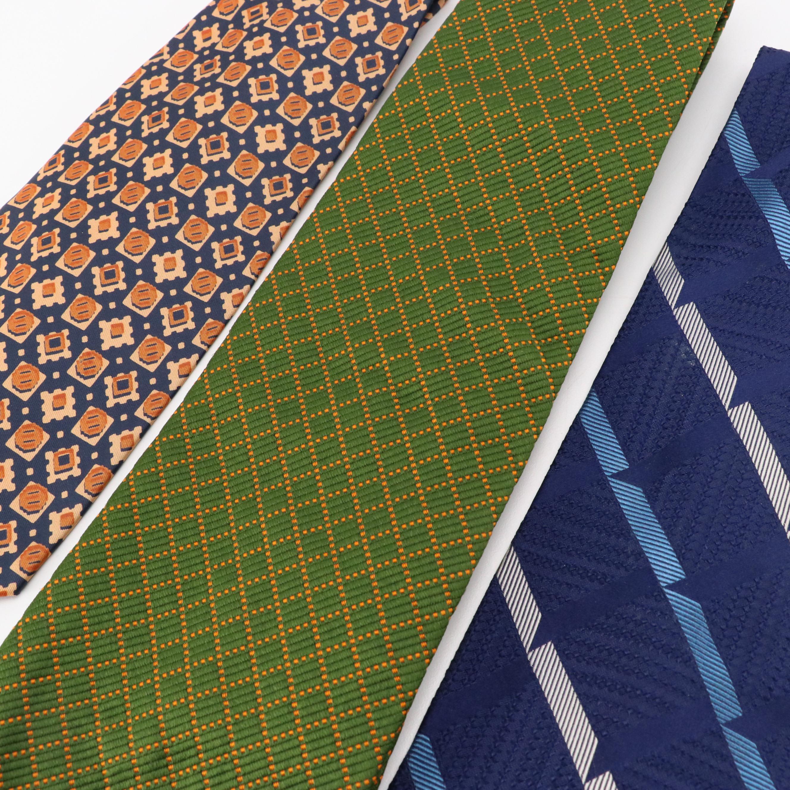 Vintage Patterned Neckties Featuring Polo by Ralph Lauren, Brooks Brothers, More