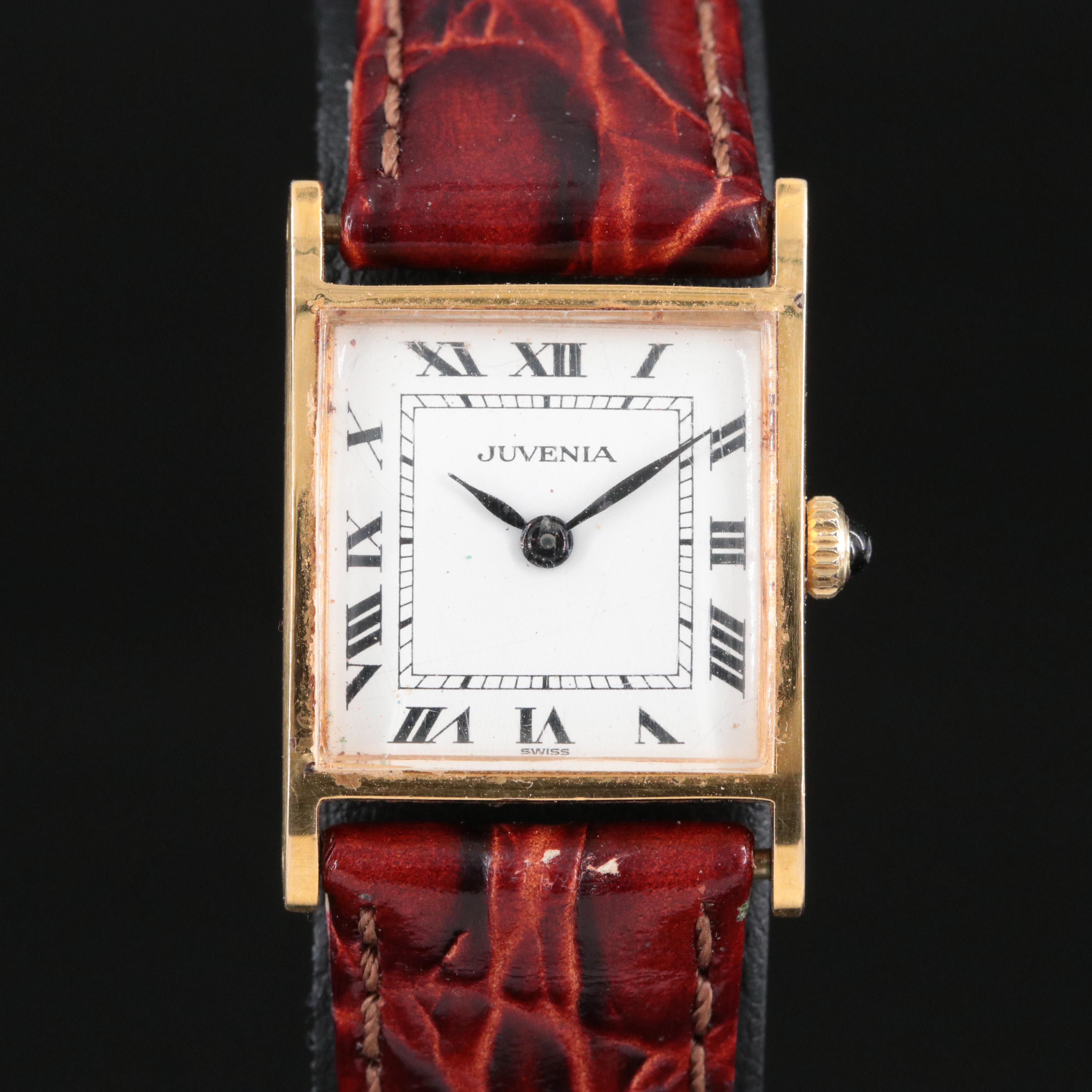 Juvenia Tank 1178 Swiss Stem Wind Dress Watch