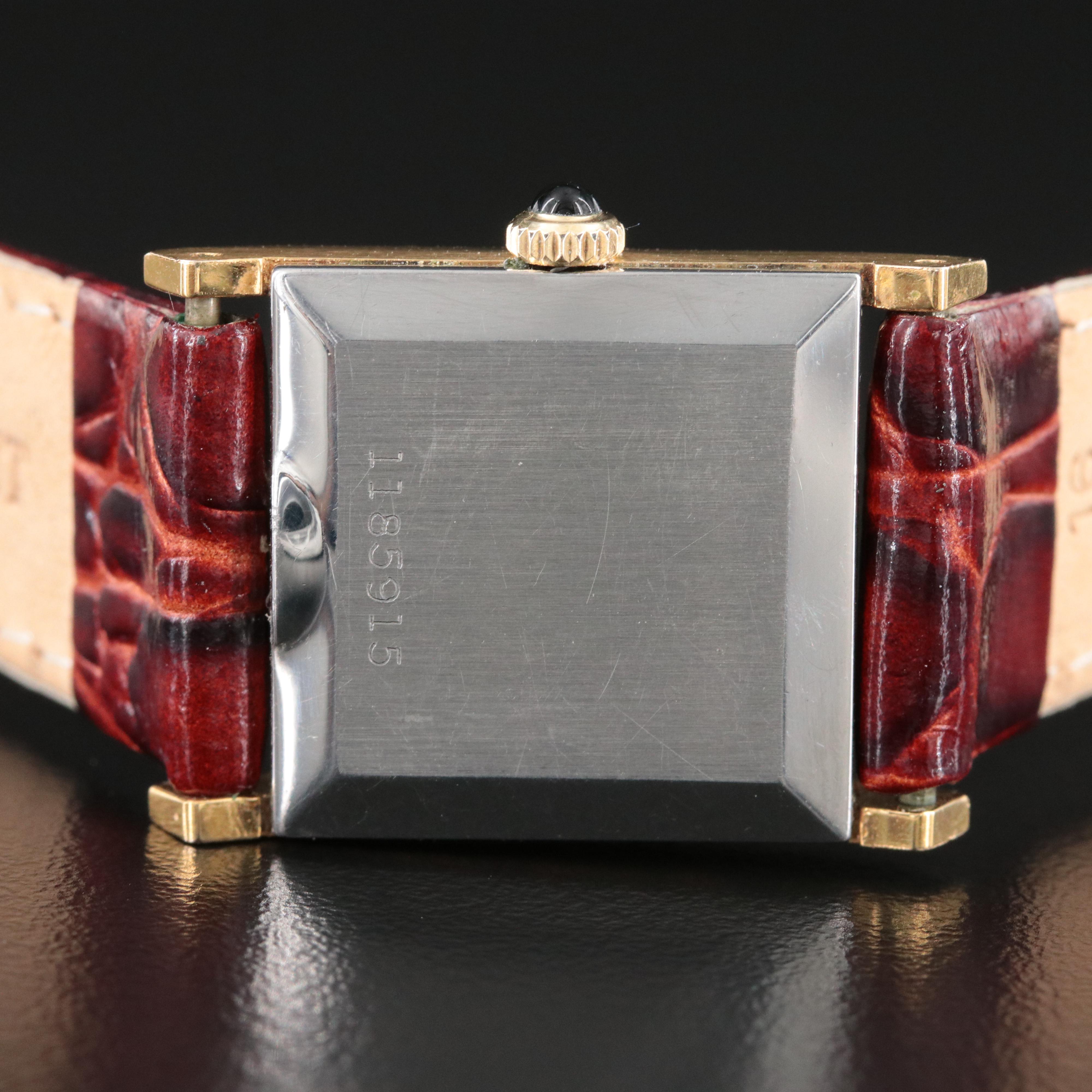 Juvenia Tank 1178 Swiss Stem Wind Dress Watch