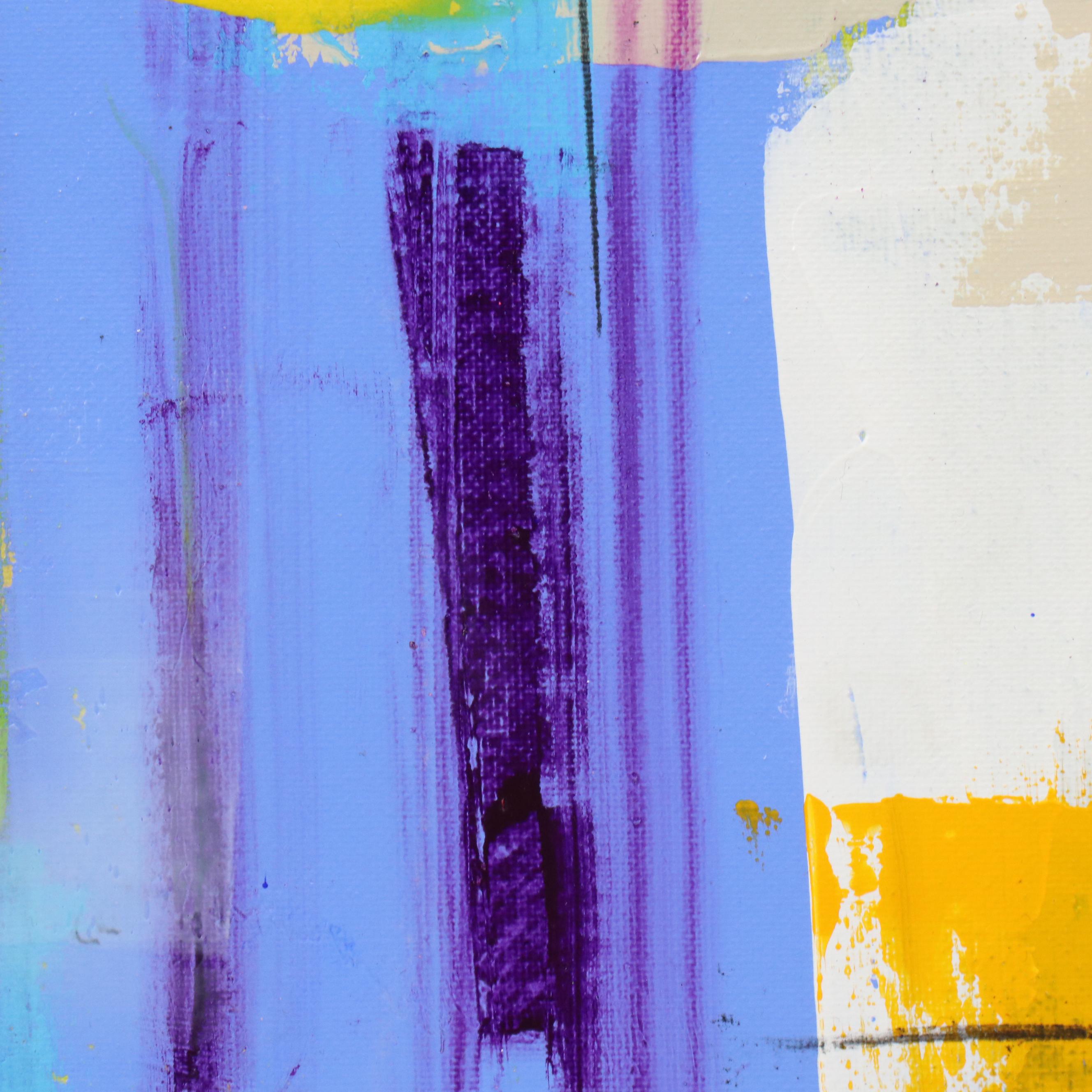 Milagros Pongo Abstract Mixed Media Painting "Riddle," 21st Century