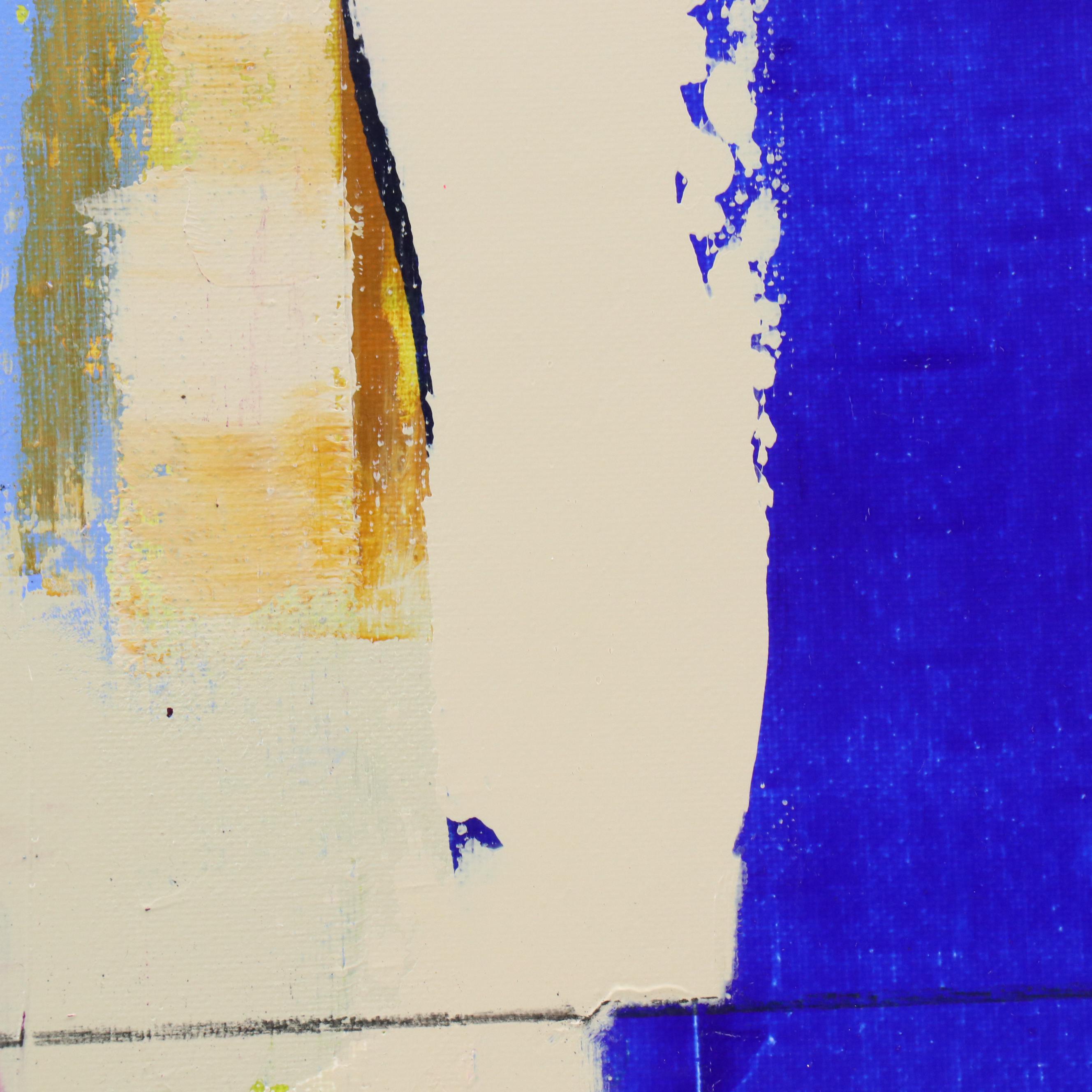 Milagros Pongo Abstract Mixed Media Painting "Riddle," 21st Century