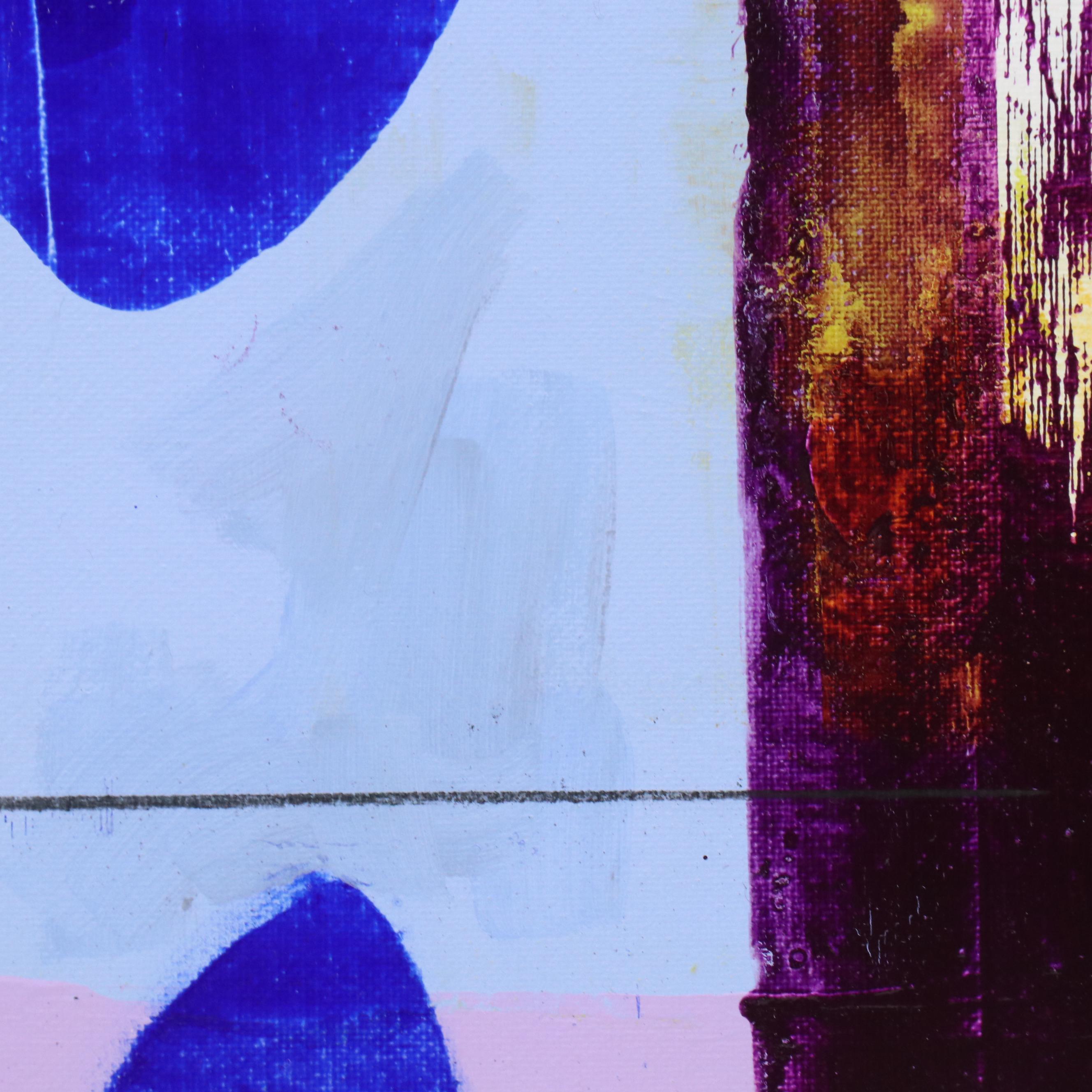 Milagros Pongo Abstract Mixed Media Painting "Riddle," 21st Century