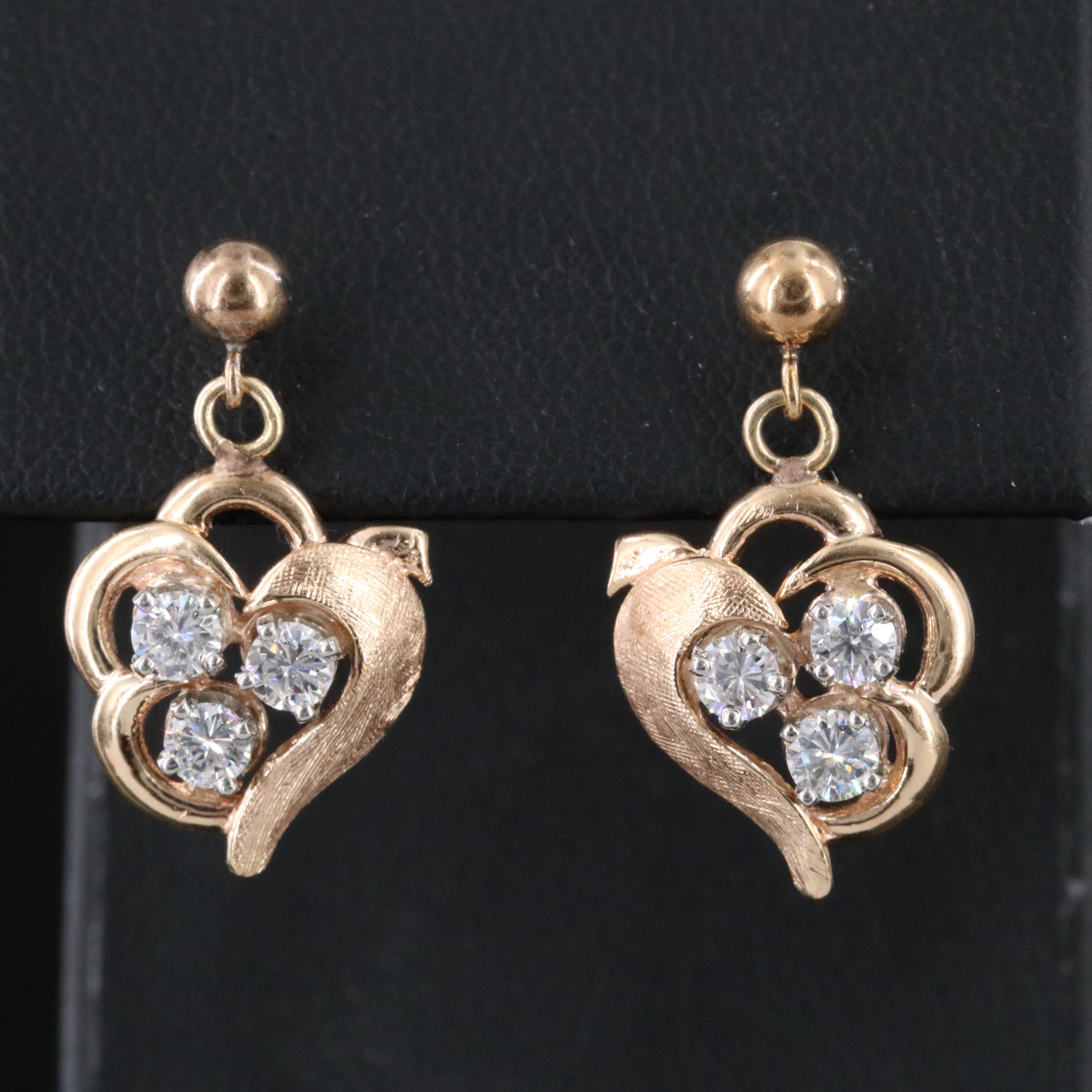 14K 0.69 CTW Diamond Dangle Earrings