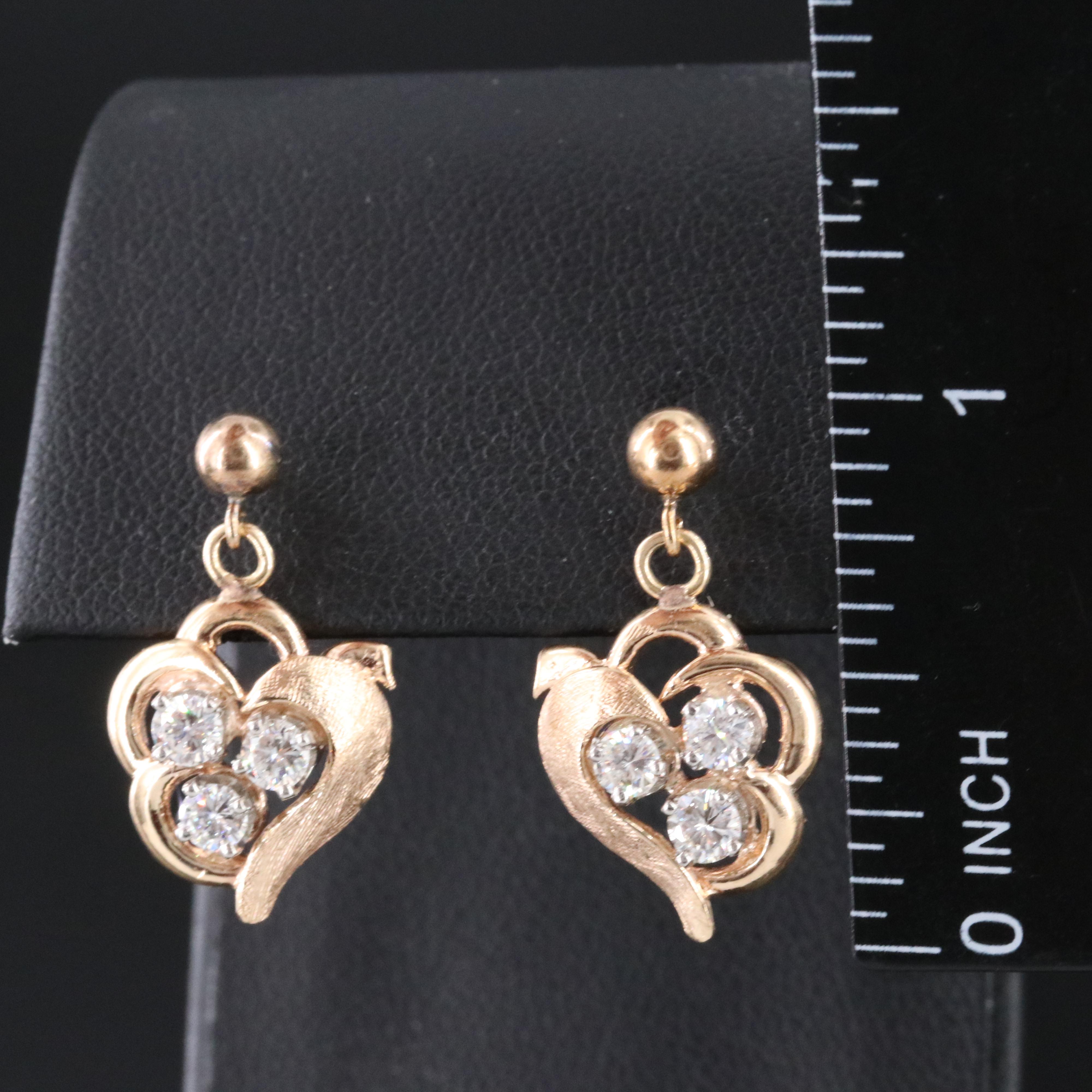 14K 0.69 CTW Diamond Dangle Earrings