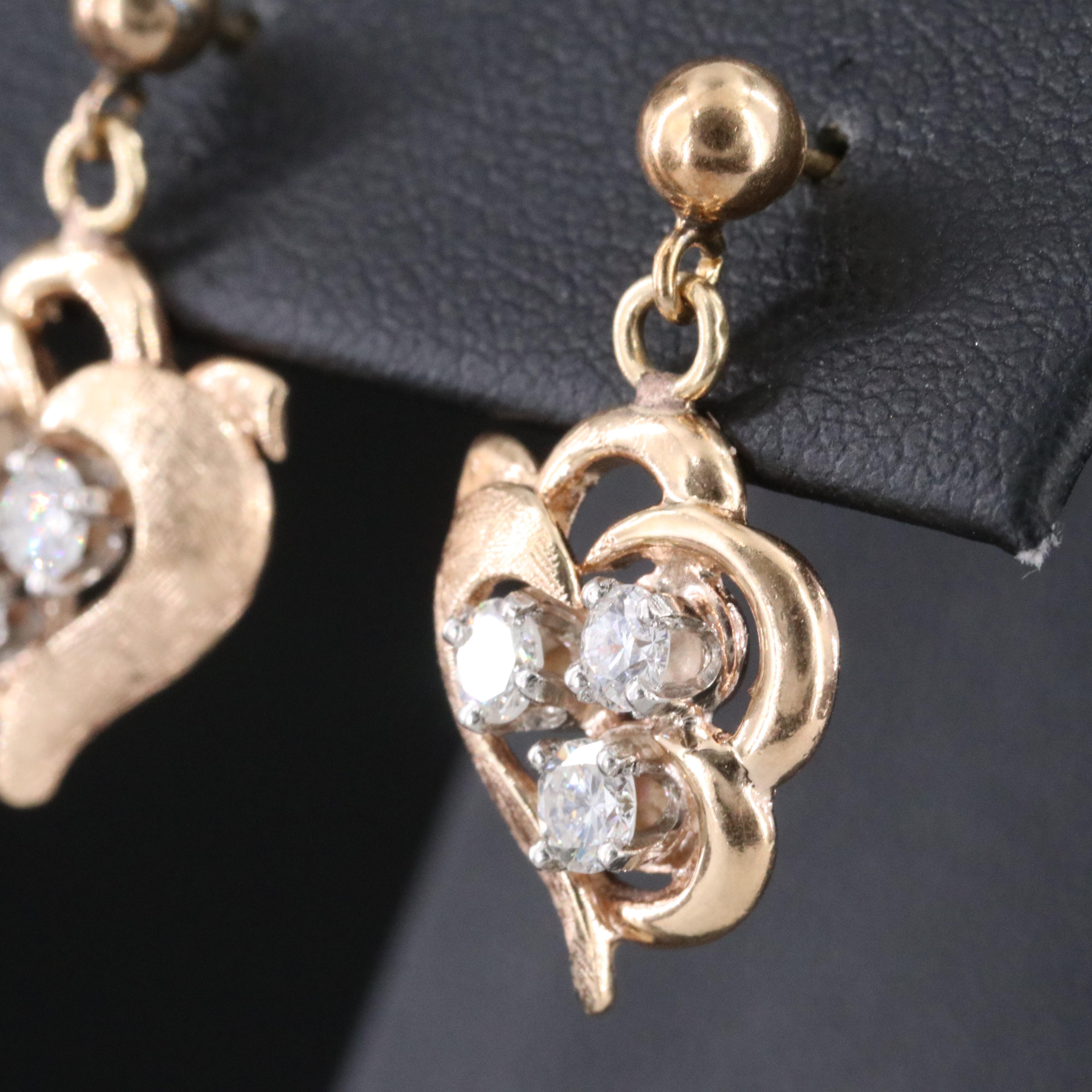 14K 0.69 CTW Diamond Dangle Earrings