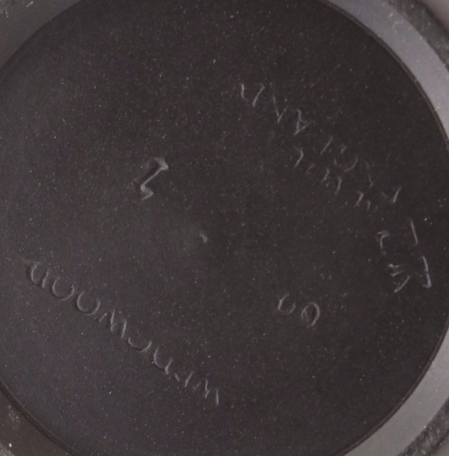 Wedgwood Black Jasperware Clock, Lighter and Framed Medallion