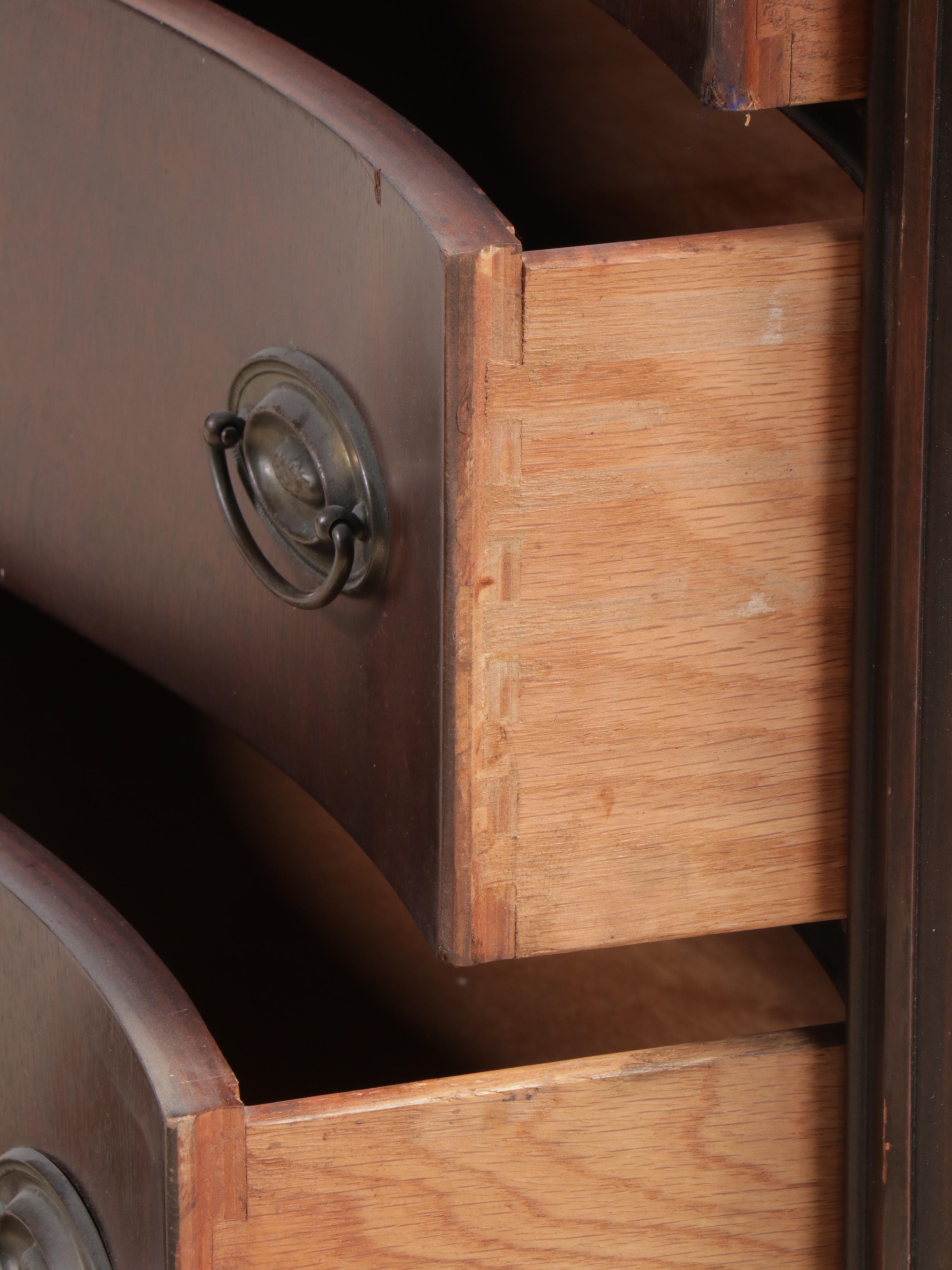 Bassett Furniture "Old Shirley" Mahogany Four-Drawer Chest, Mid-20th Century