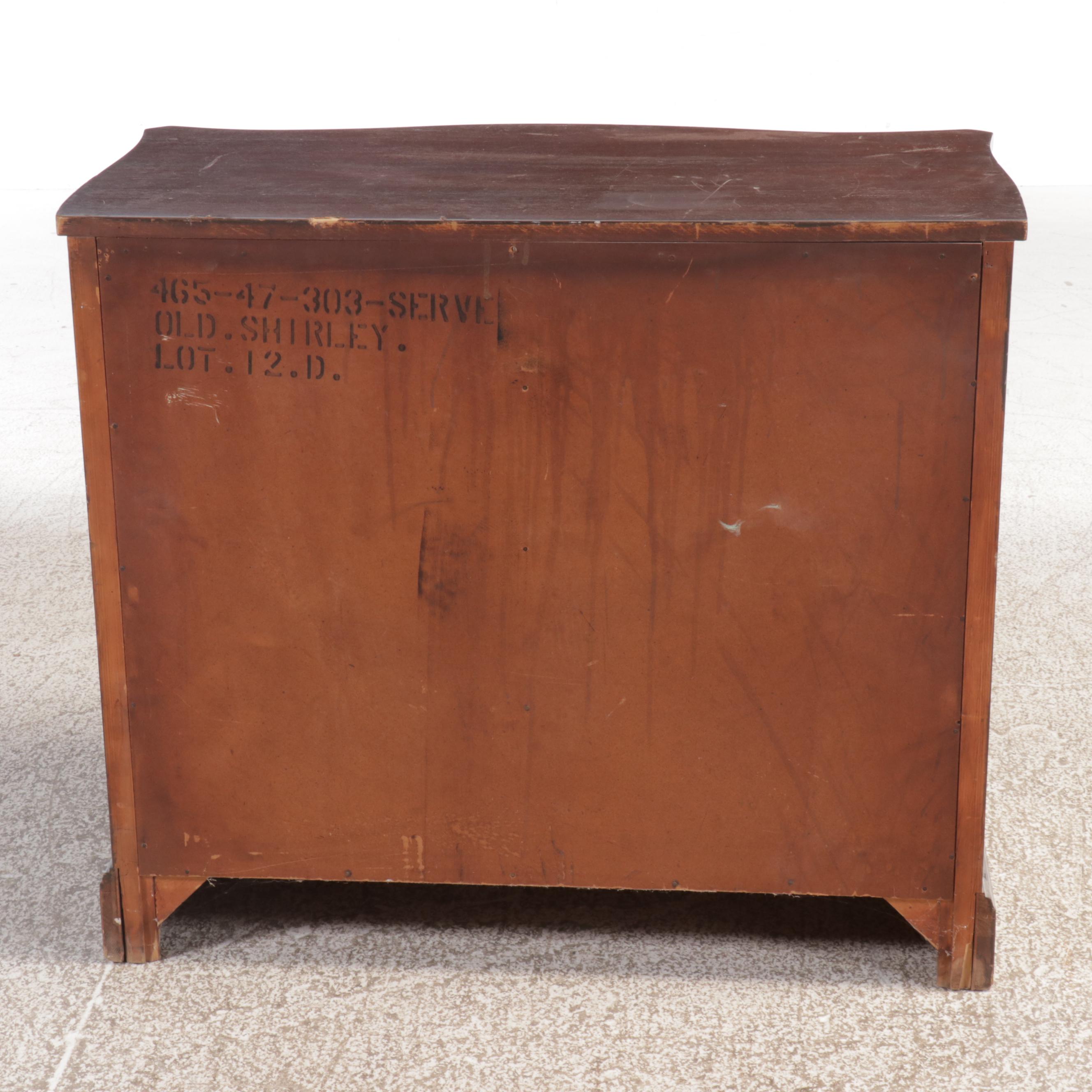 Bassett Furniture "Old Shirley" Mahogany Four-Drawer Chest, Mid-20th Century