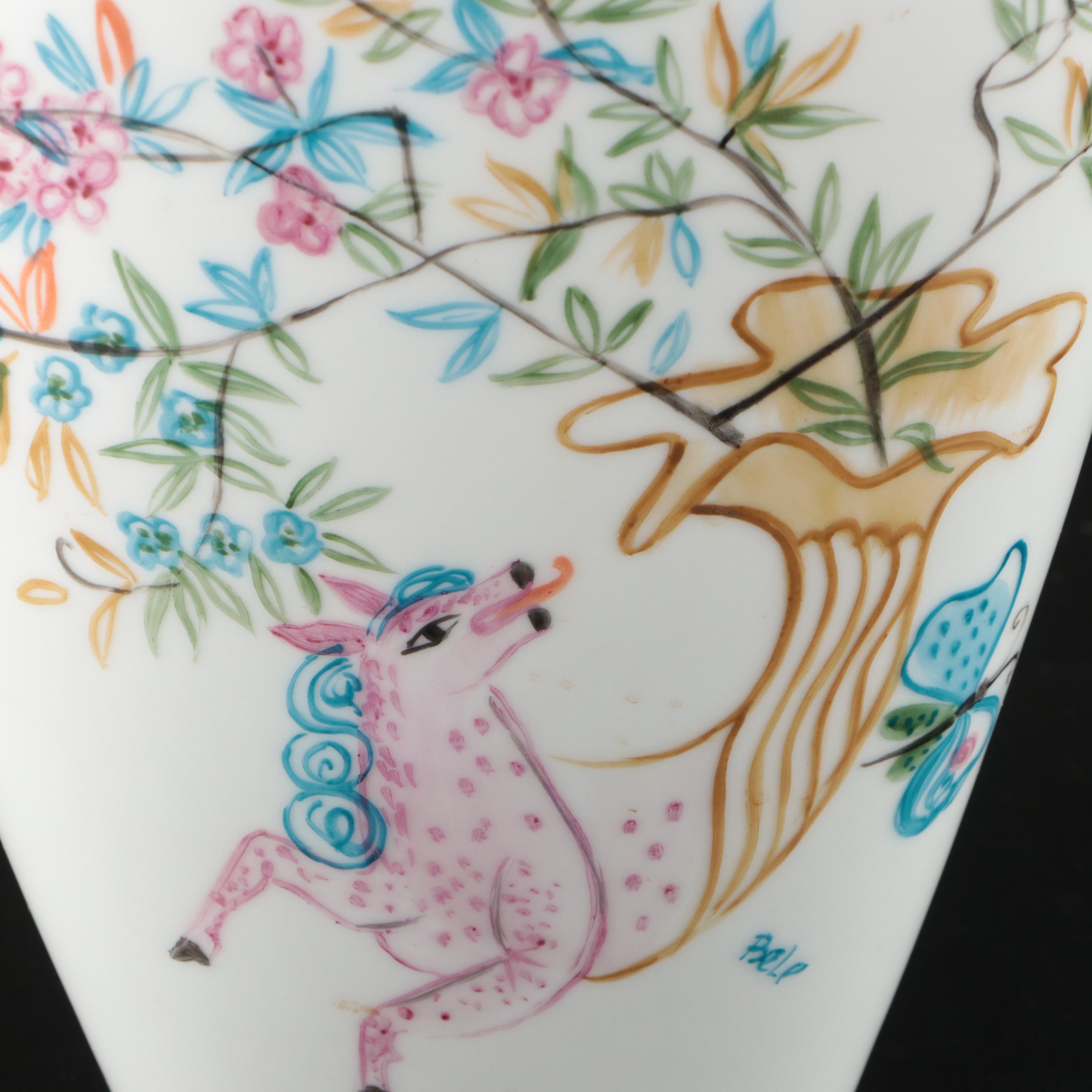 Bele Bachem for Rosenthal Hand-Painted Porcelain Vase