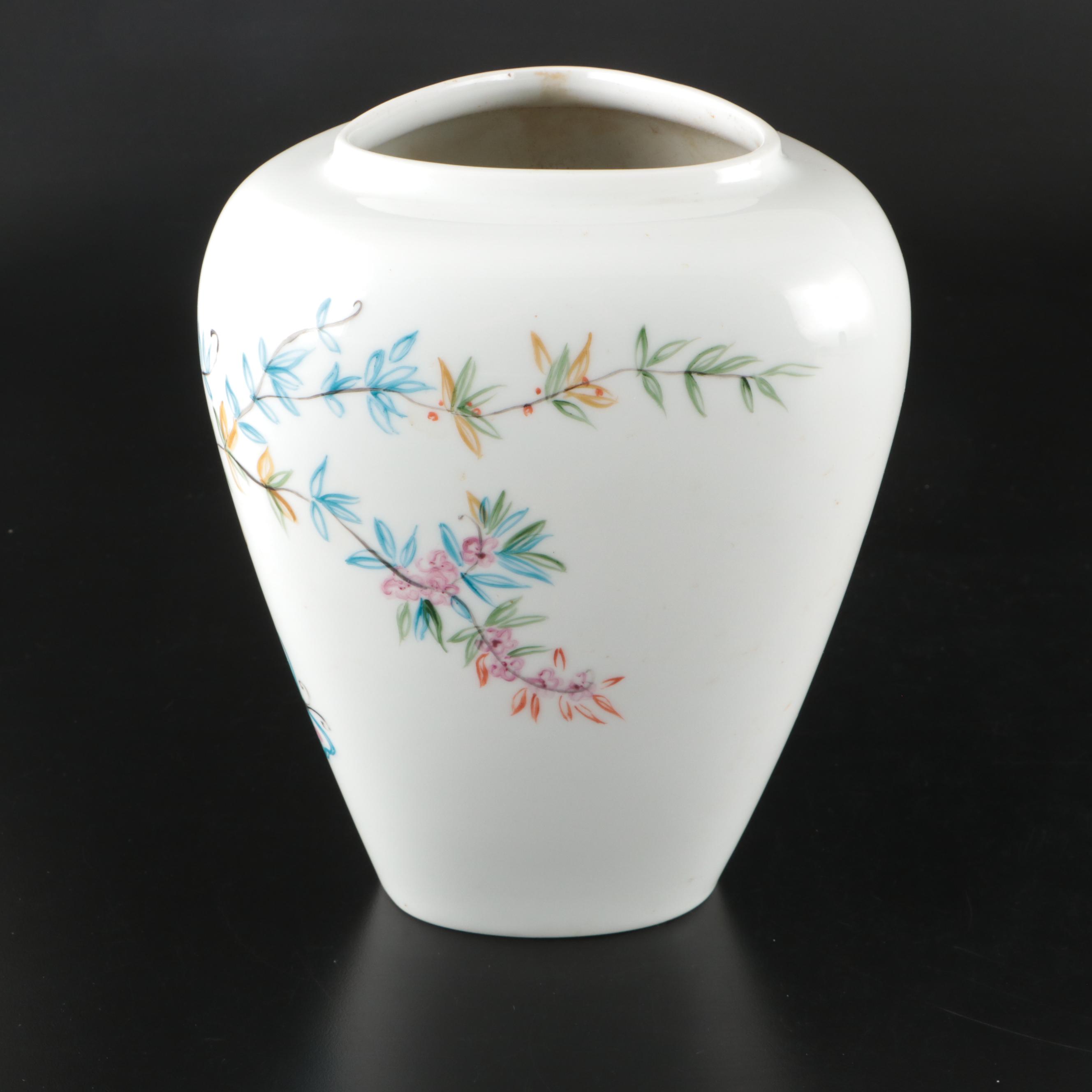 Bele Bachem for Rosenthal Hand-Painted Porcelain Vase