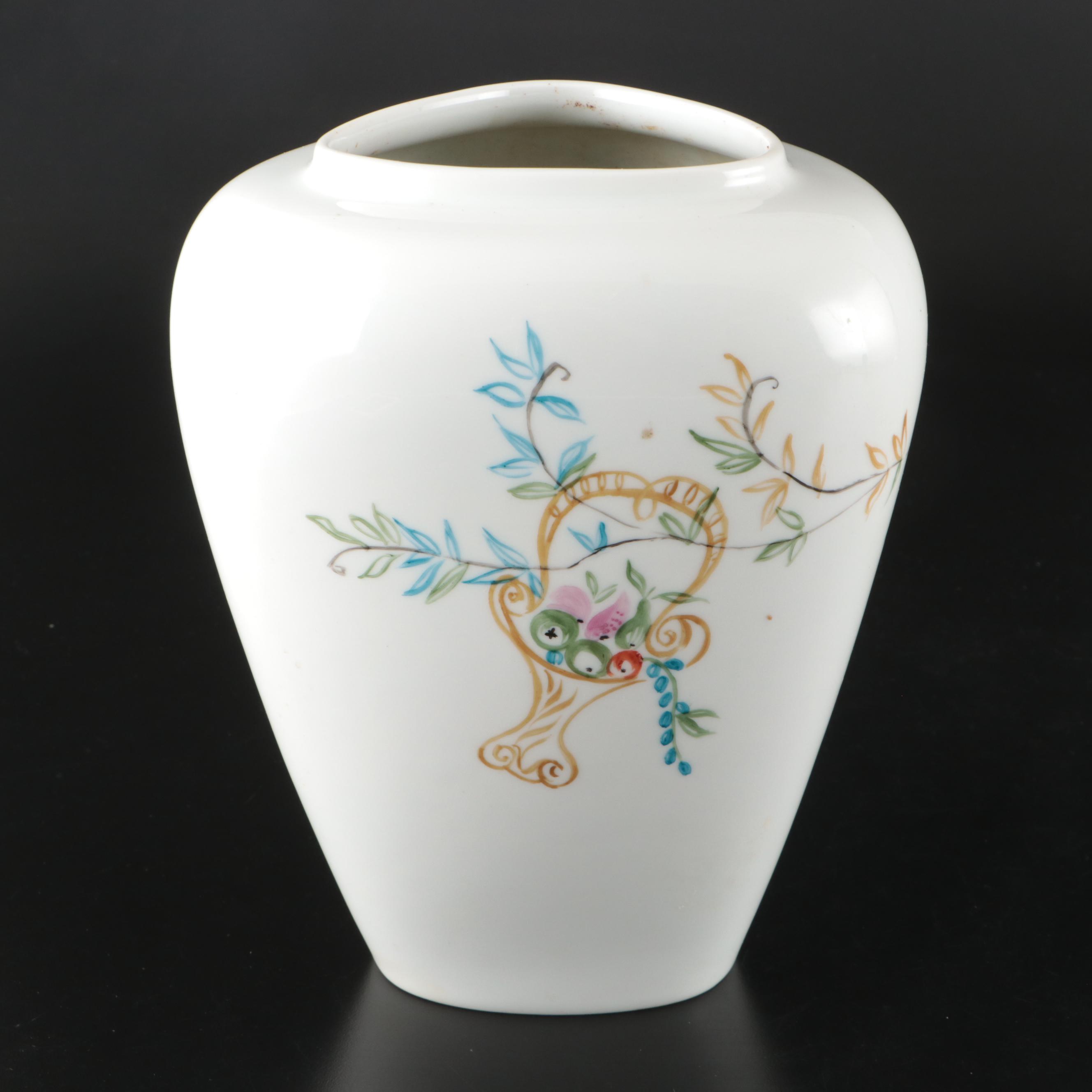 Bele Bachem for Rosenthal Hand-Painted Porcelain Vase