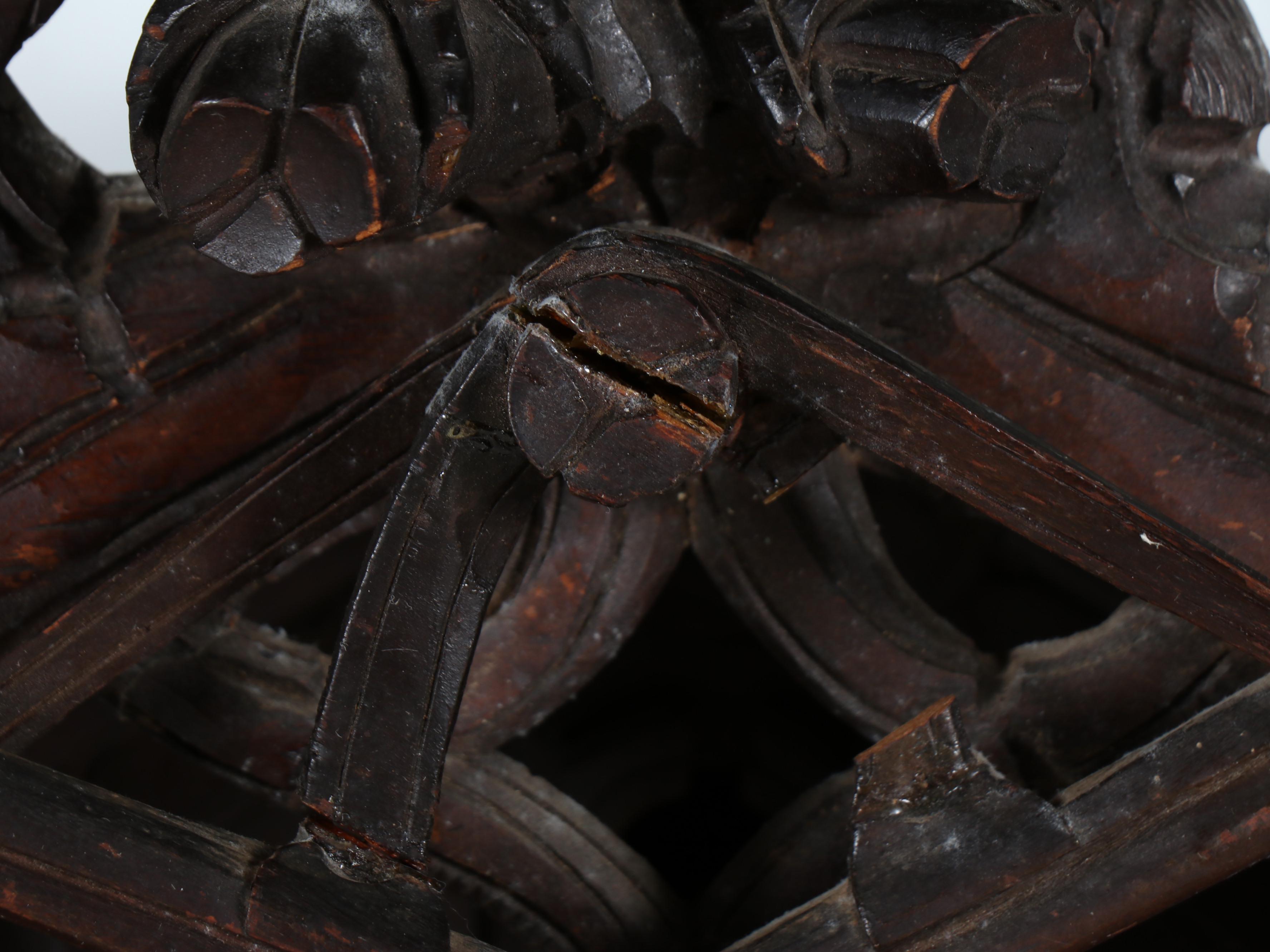 German Black Forest Style Carved Walnut Hunting Trophies Cuckoo Clock