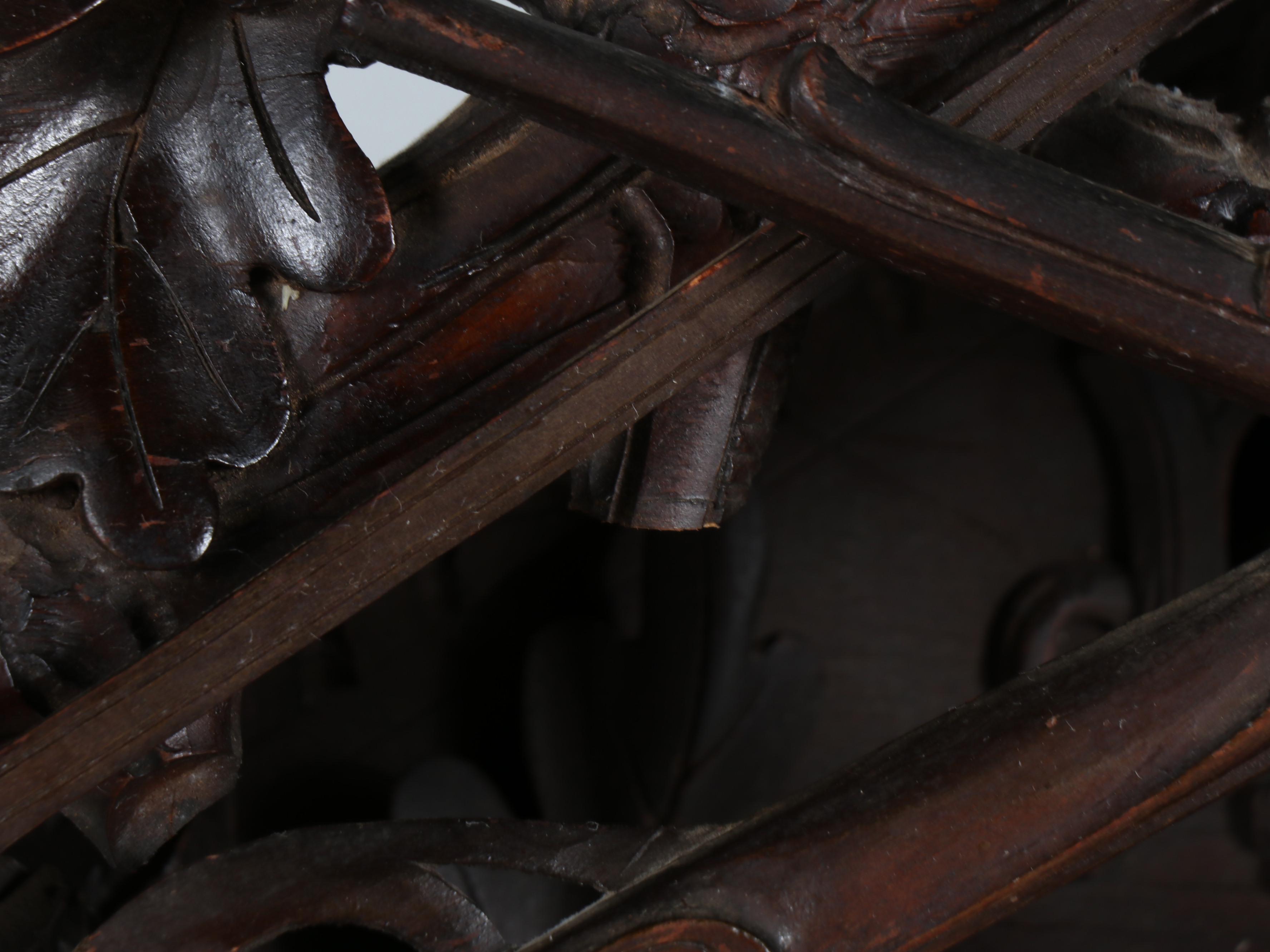 German Black Forest Style Carved Walnut Hunting Trophies Cuckoo Clock