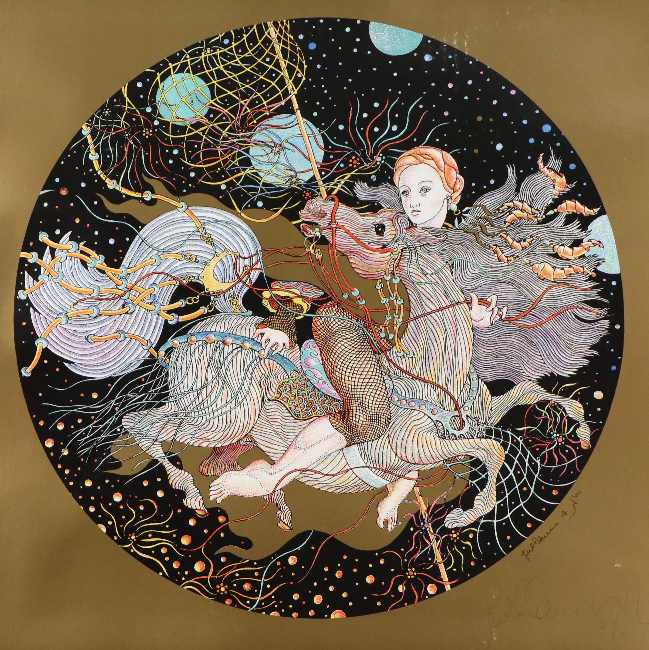 Guillaume Azoulay Signed 1990 Art Expo Poster "Vierge"