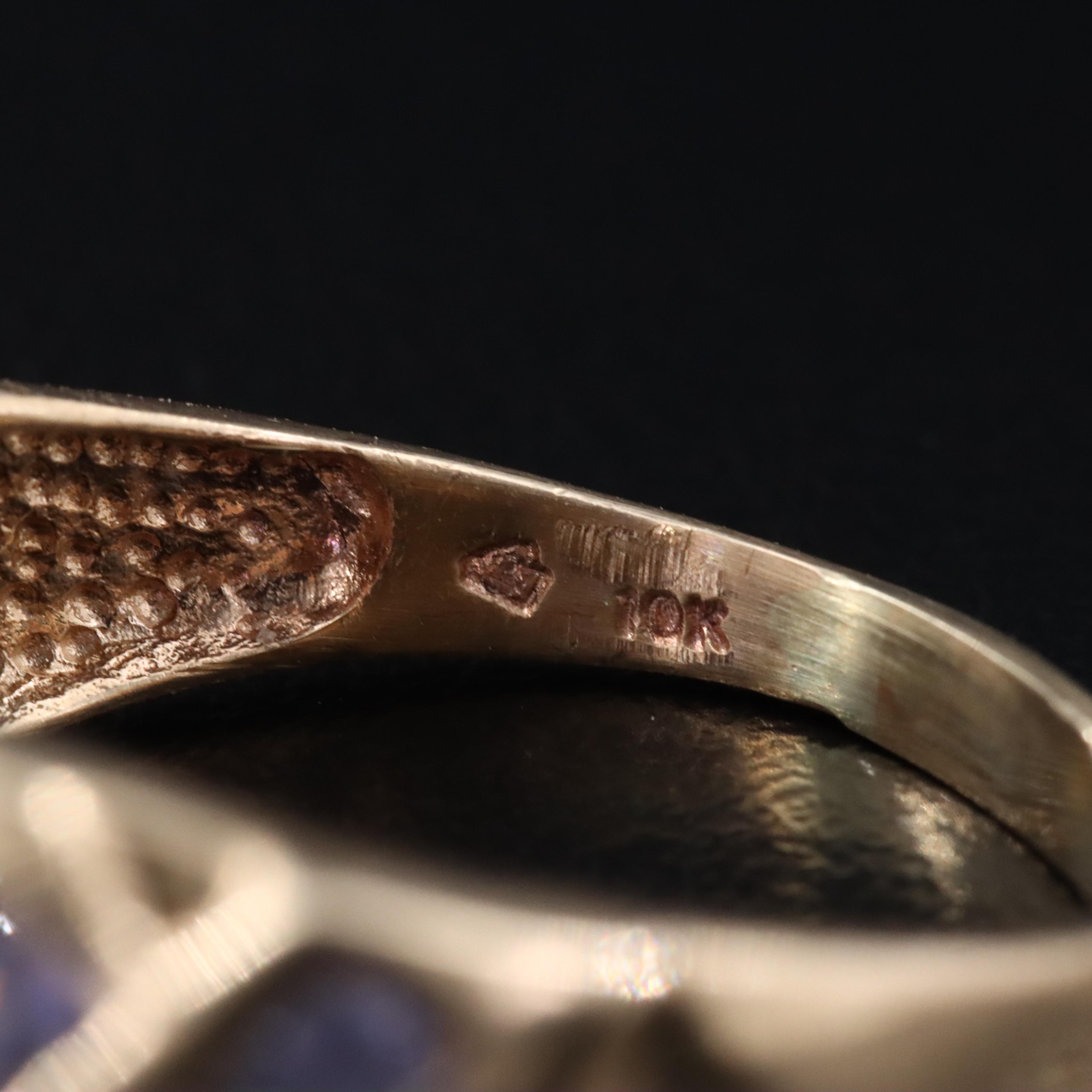 10K Amethyst and Tanzanite Ring