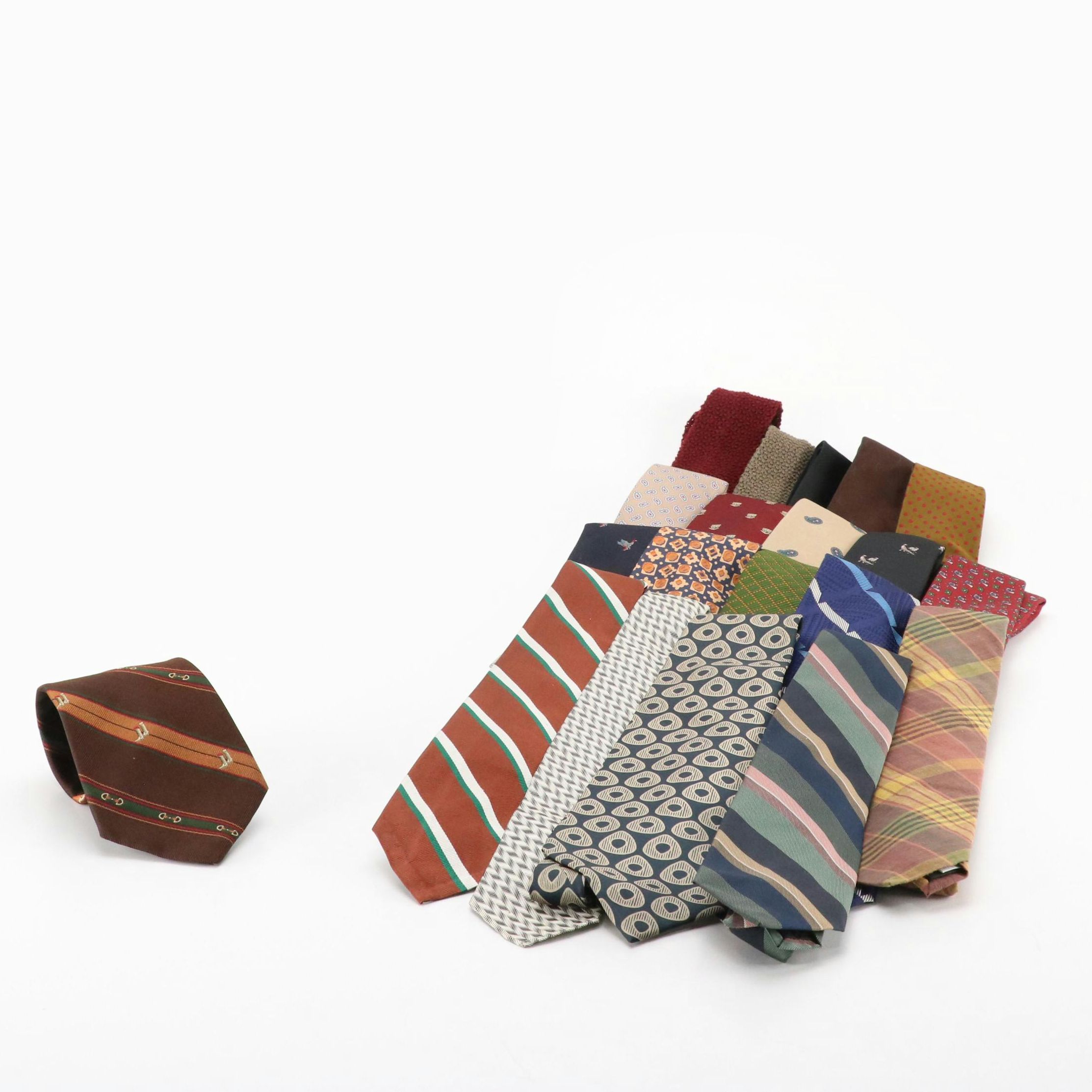 Vintage Patterned Neckties Featuring Polo by Ralph Lauren, Brooks Brothers, More