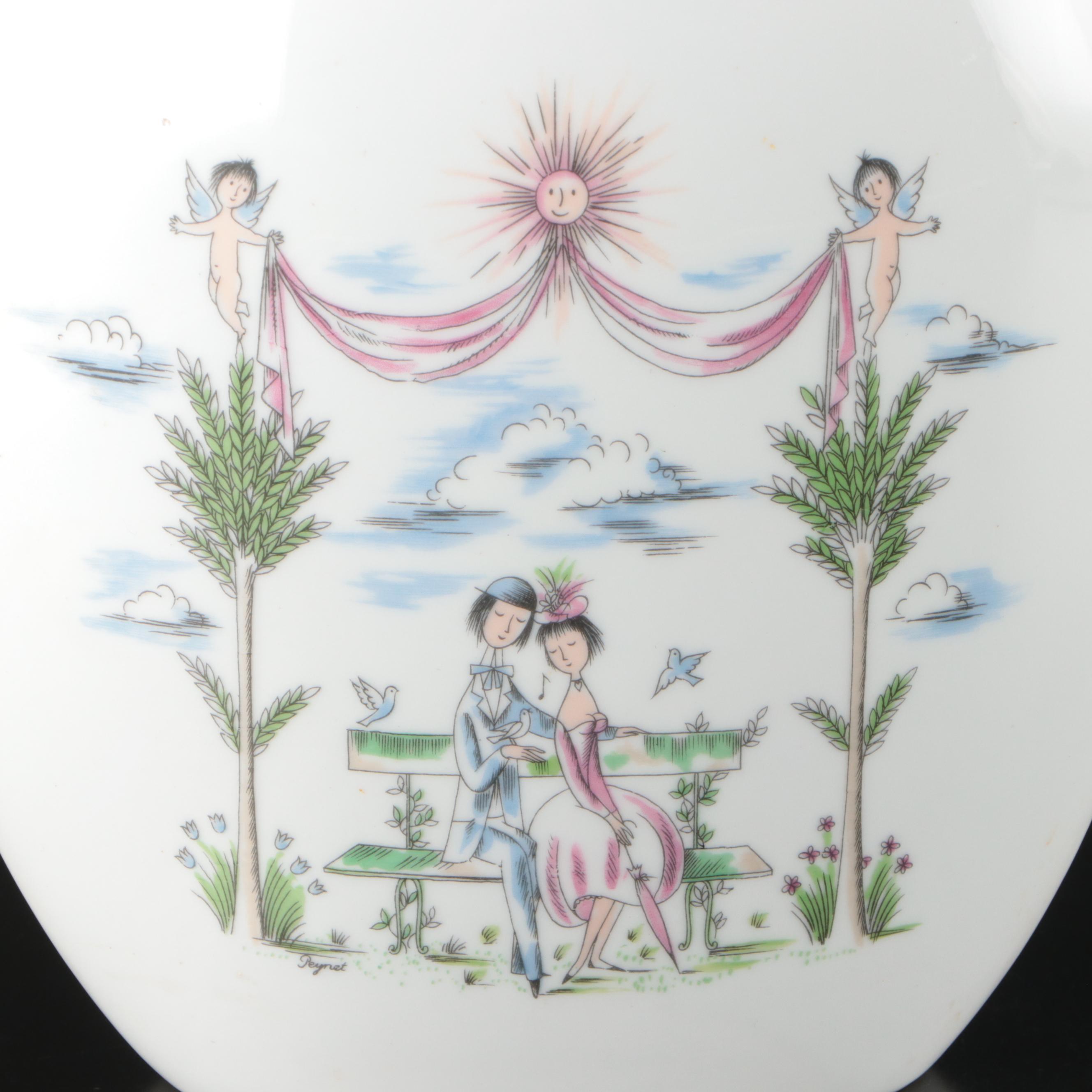 After Raymond Peynet "The Lovers" for Rosenthal Porcelain Vase