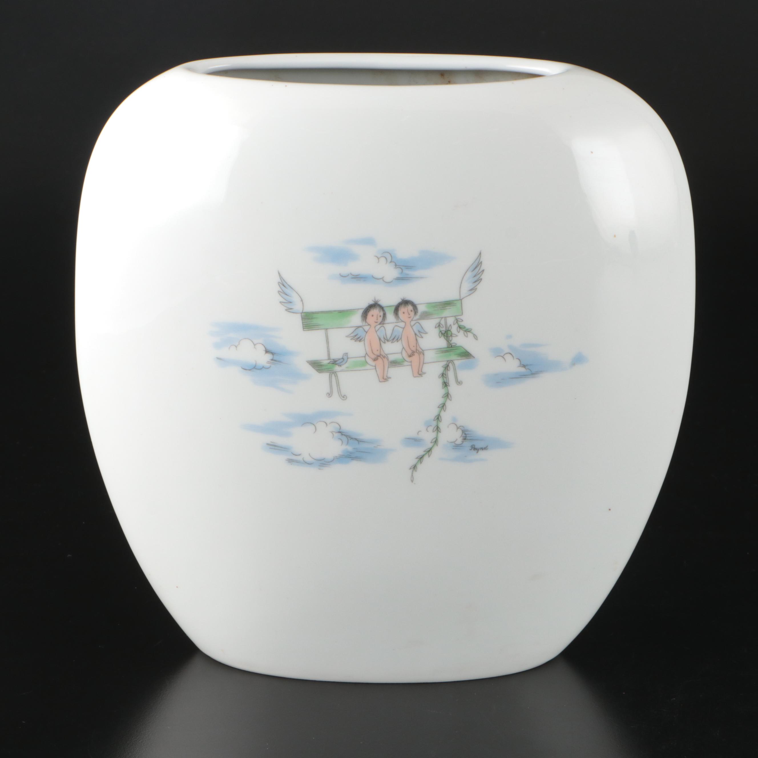 After Raymond Peynet "The Lovers" for Rosenthal Porcelain Vase