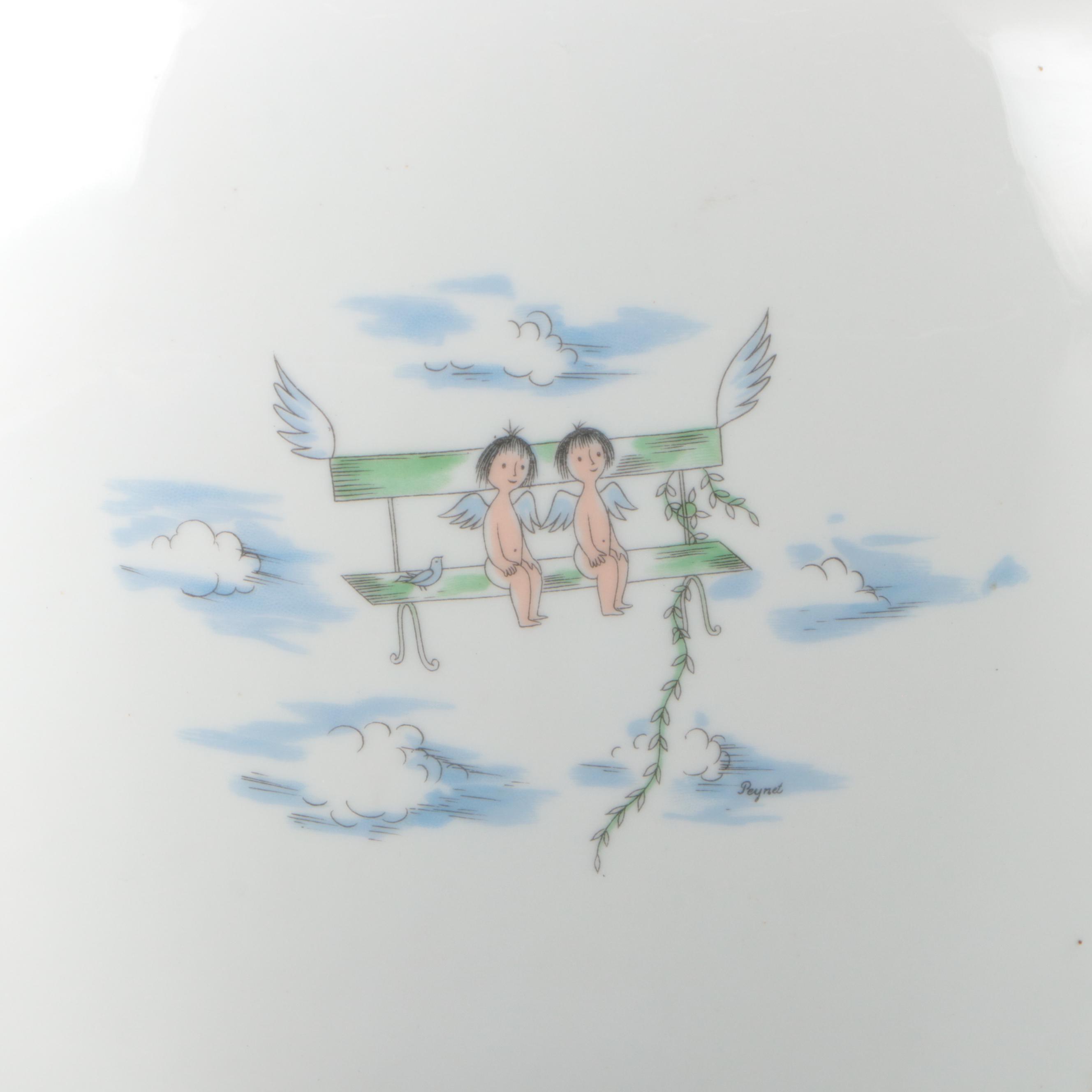 After Raymond Peynet "The Lovers" for Rosenthal Porcelain Vase