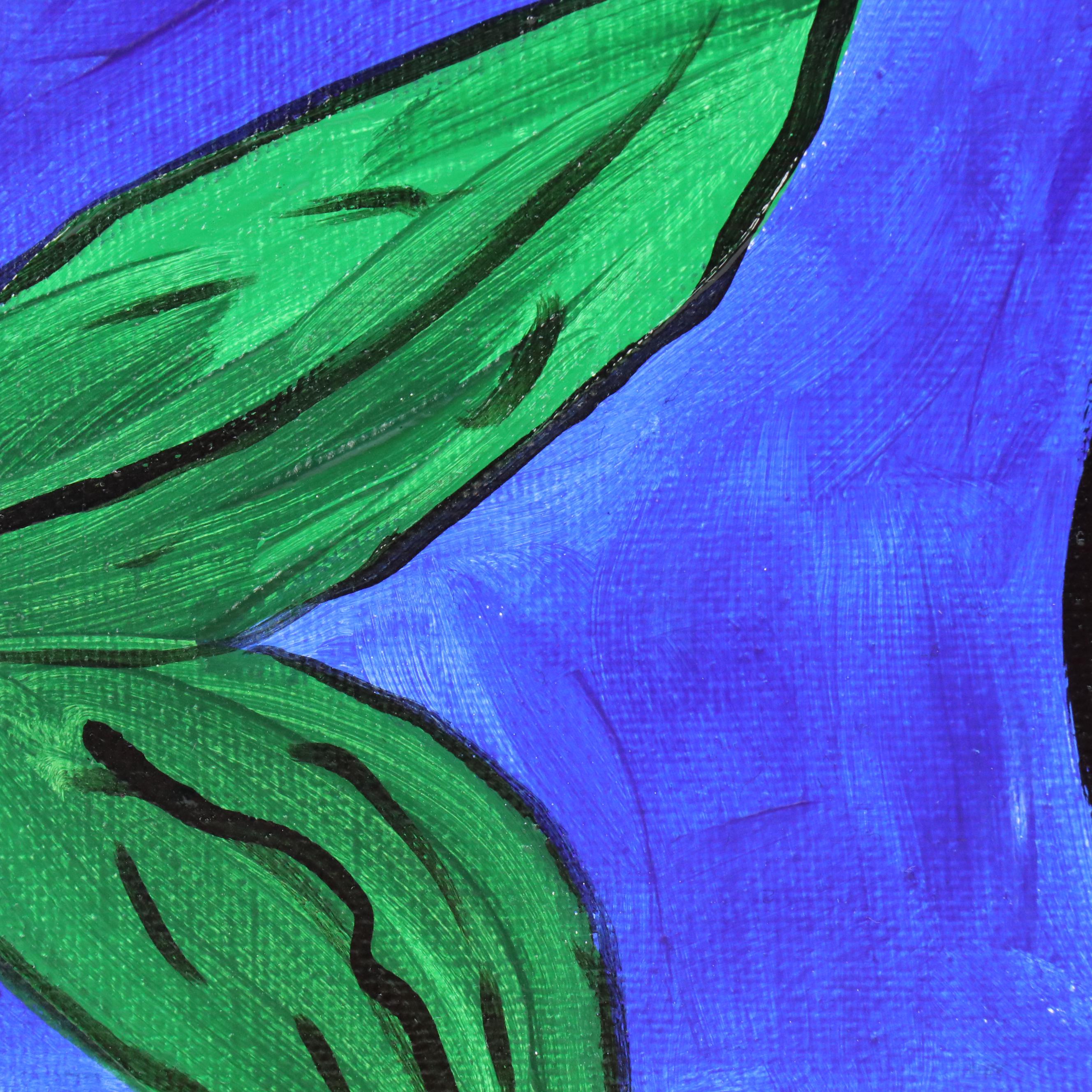 Milagros Pongo Stylized Mixed Media Portrait of Frida Kahlo "Oaxaca Lady"