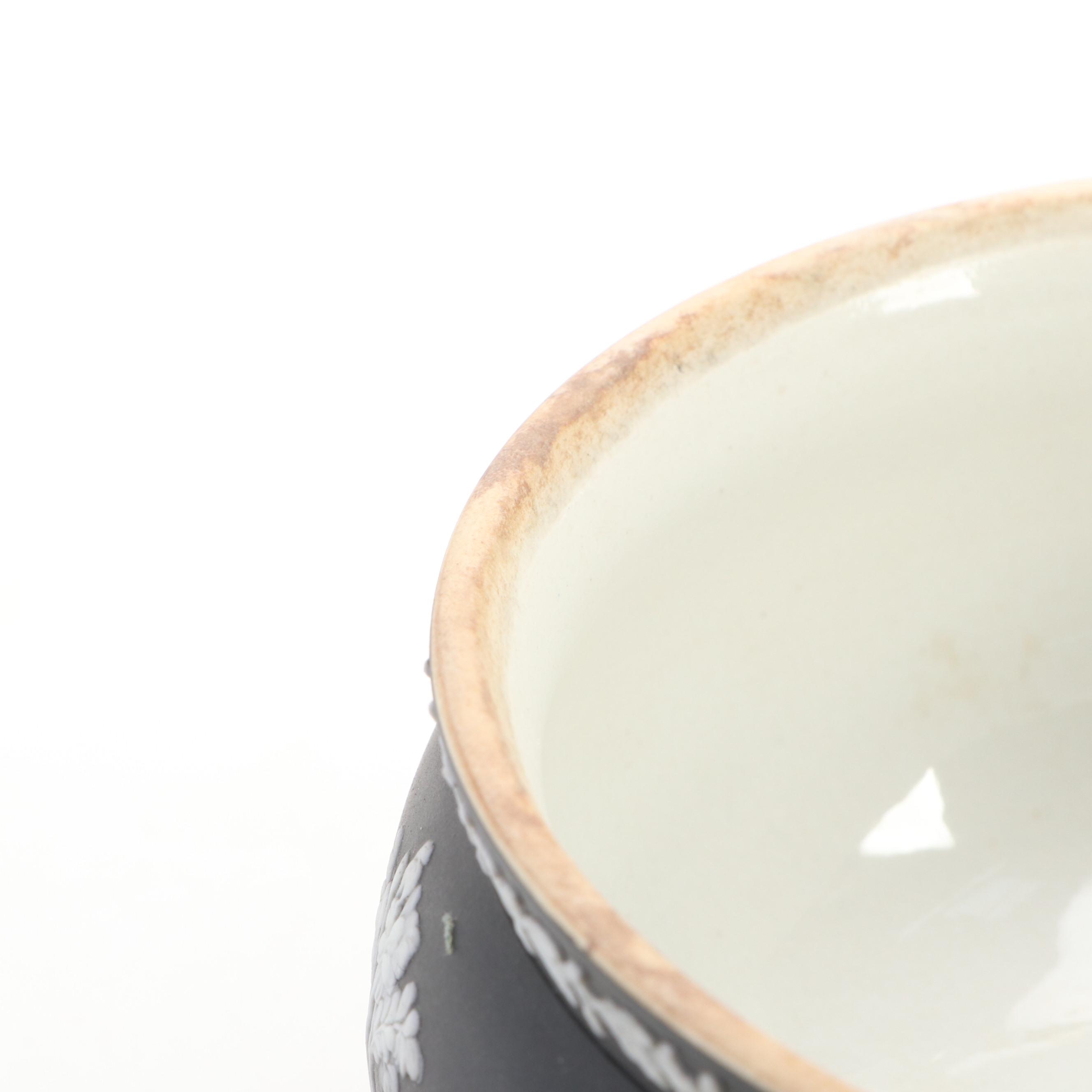 Wedgwood Victorian Neoclassical Black Jasperware Bowls